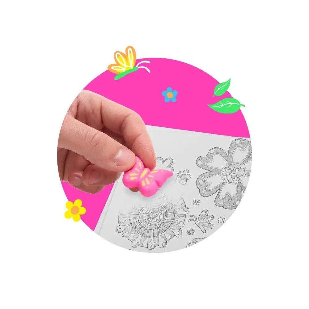 Trendhaus Buntstift GF-6 Radierer-Set Blume & Schmetterling, 2-fach sortiert Dieses Radier