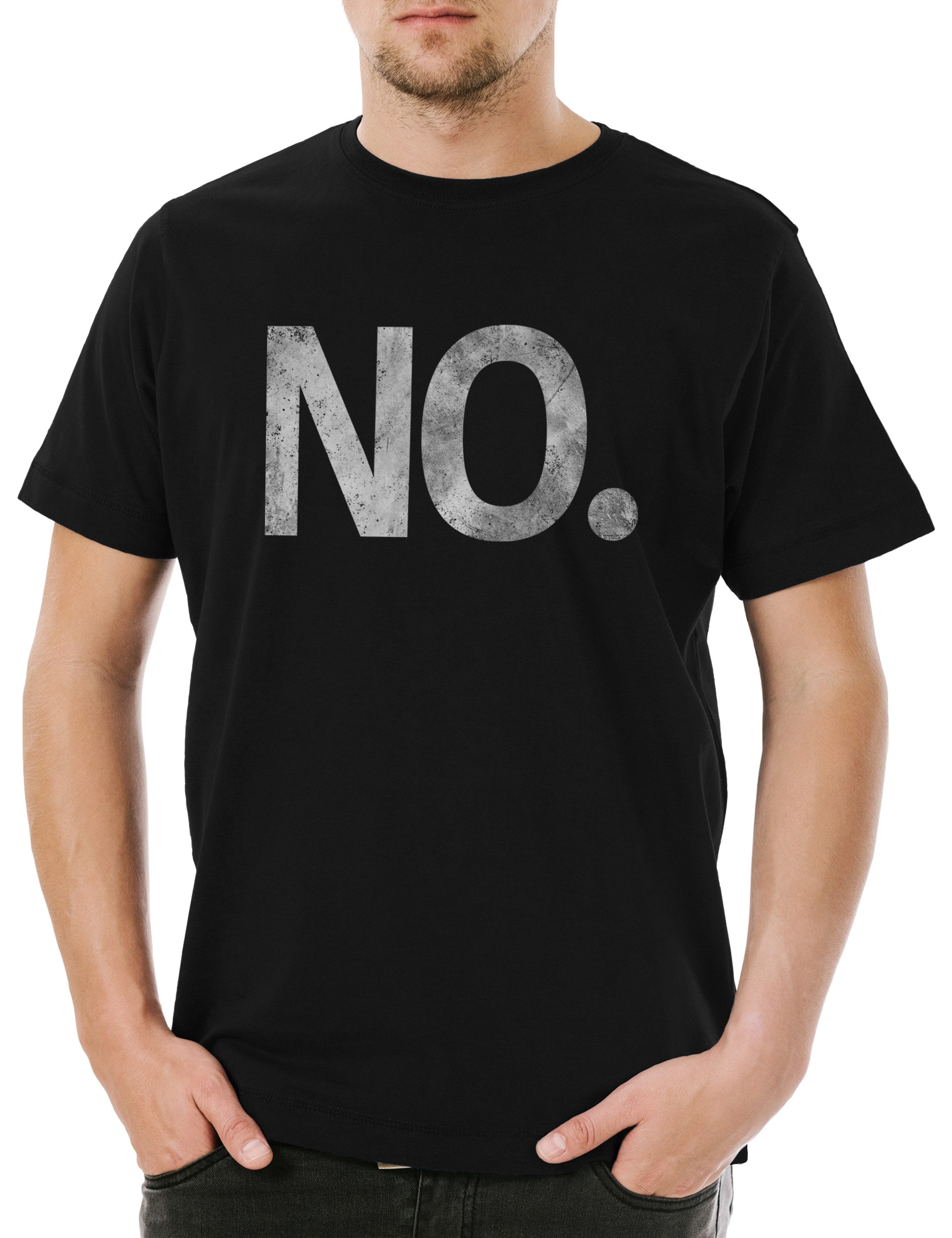Print-Shirt No. Herren T-Shirt Nein Misanthop Outsider Real Life Reallife