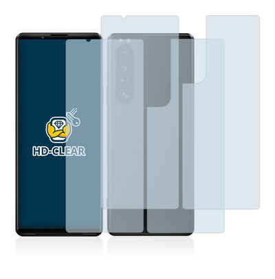BROTECT Schutzfolie für Sony Xperia 1 III (Display+Rückseite), Displayschutzfolie, 2 Stück, Folie klar