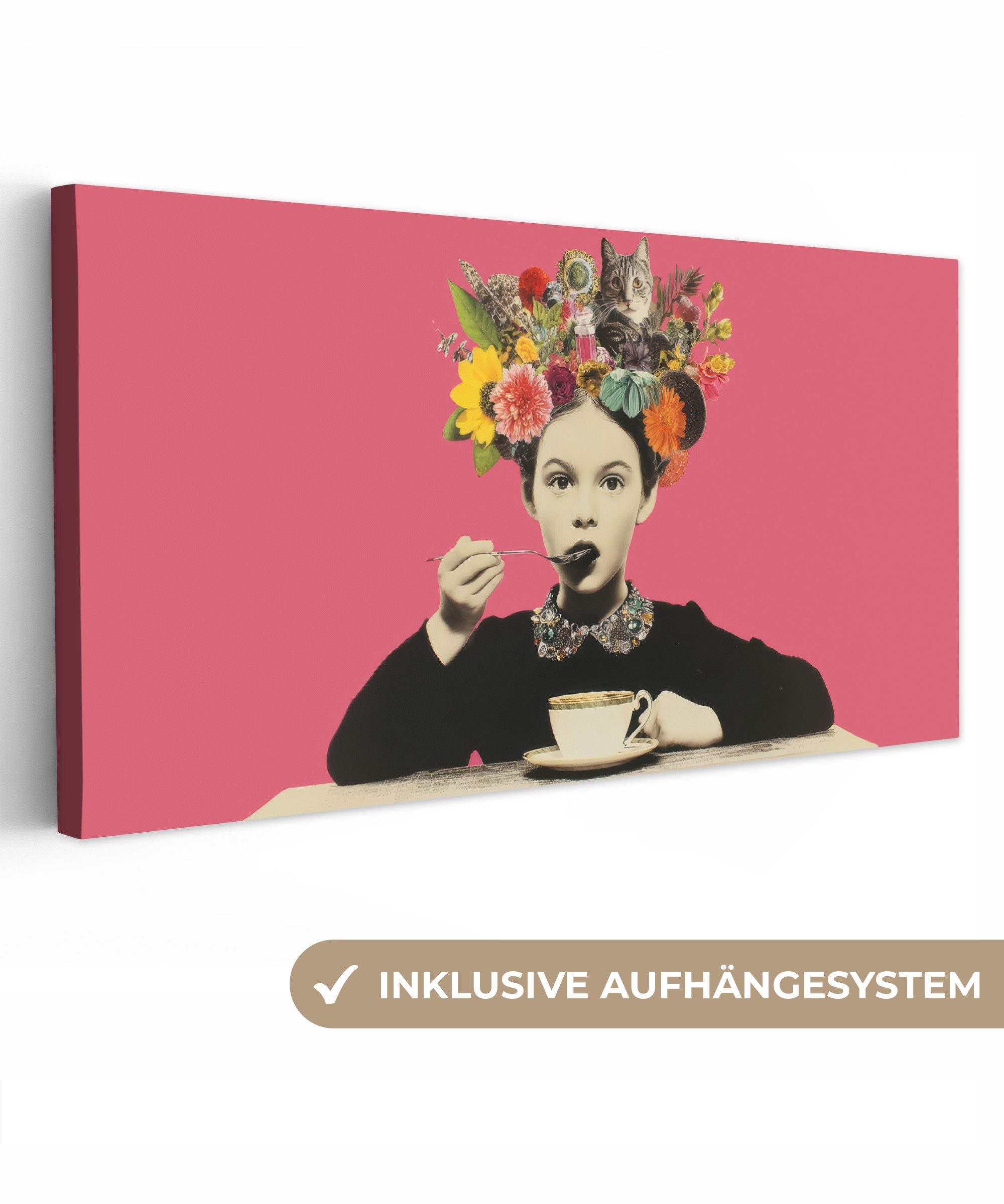 Mädchen – Blumen – Tasse