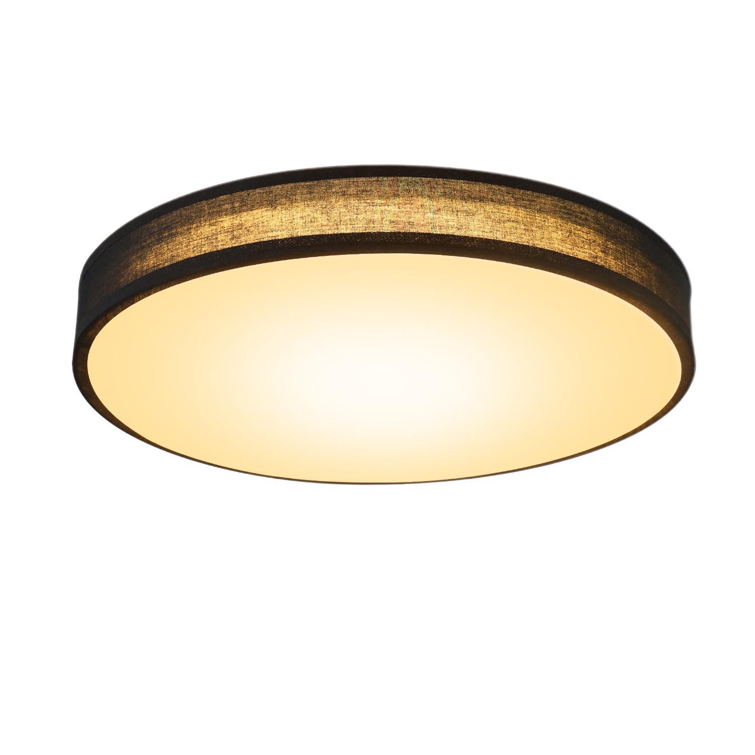 ZMH LED Deckenleuchte 12W 3000K Stoffschirm günstig online kaufen