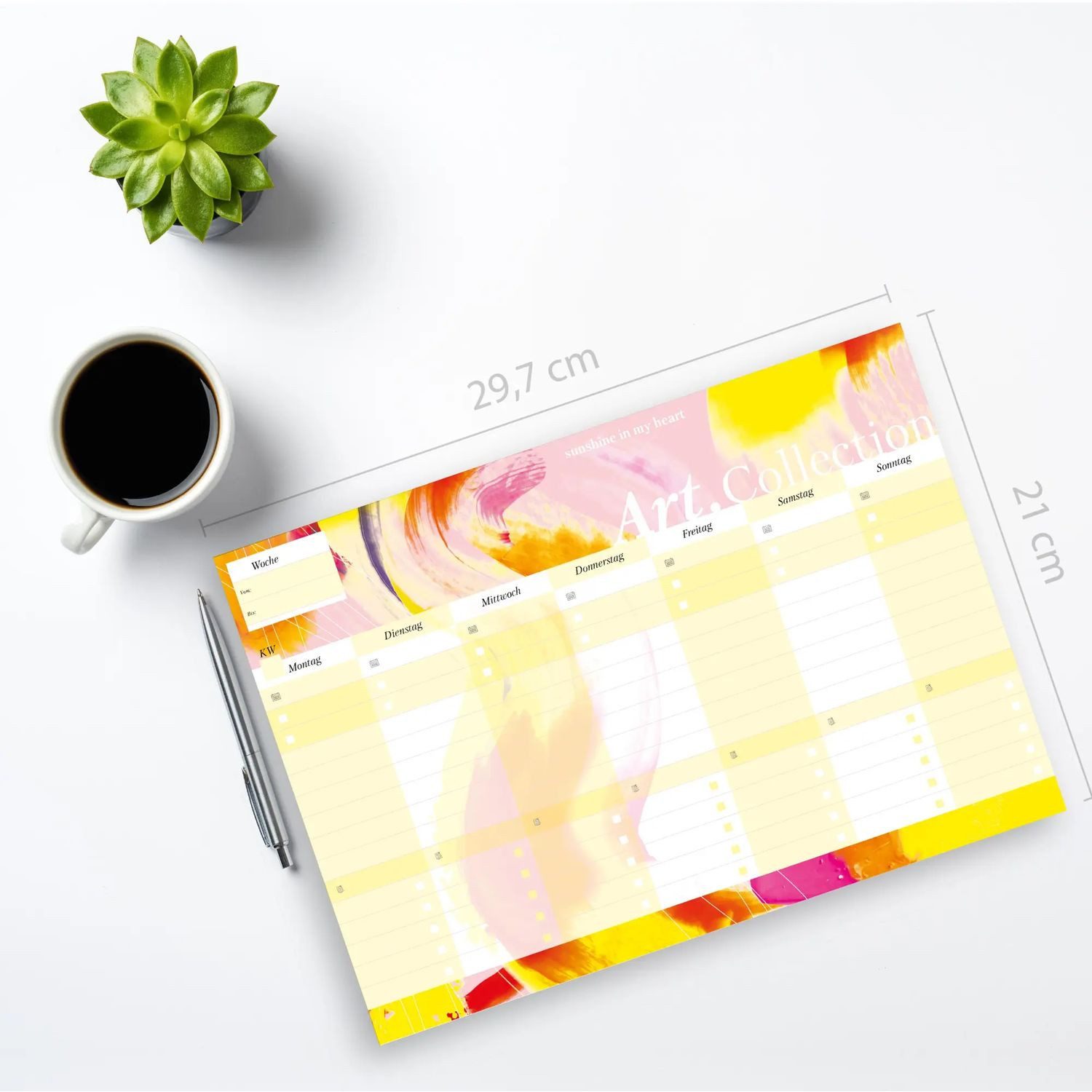 Nova Geburtstagskalender Notizblock-Set mit Kalender ohne Datum für den Schreibtisch....