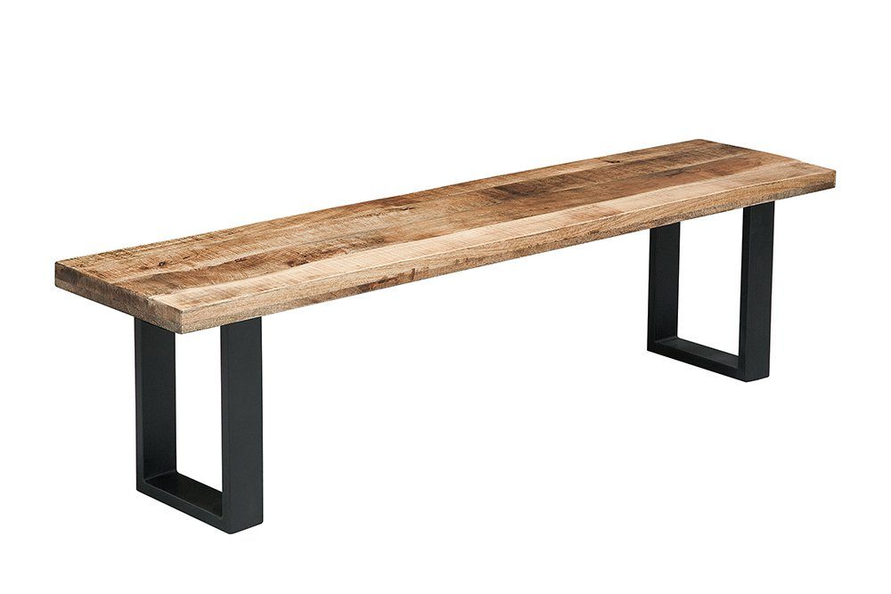 riess-ambiente Sitzbank IRON CRAFT 170cm mit Massivholz-Platte natur / schwarz