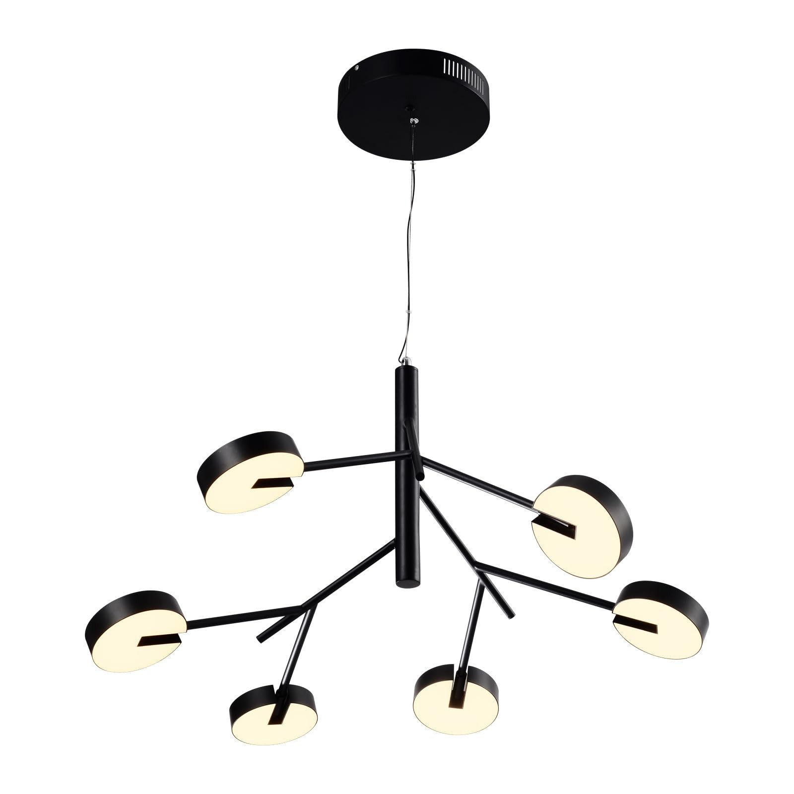 LQWELL Pendelleuchte LED Pendelleuchte Modern Pendelleuchte Hängeleuchte Innenbeleuchtung, LED fest integriert, Warmweißes Licht, 3000 K, Metall Kronleuchter Deckenlampe Wohnraumbeleuchtung, für Küche Wohnzimmer Schlafzimmer Esszimmer Cafés