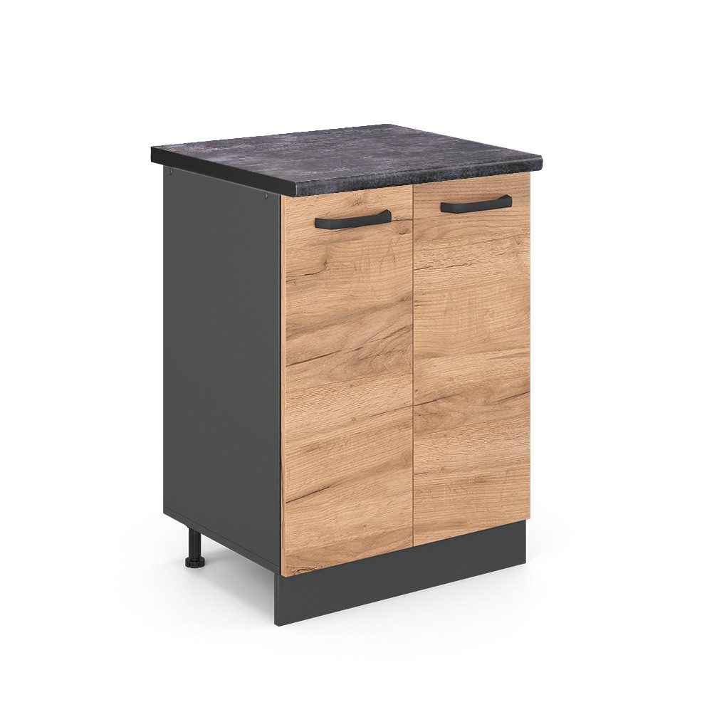Vicco Unterschrank R-Line, Goldkraft Eiche/Anthrazit, 60 günstig online kaufen