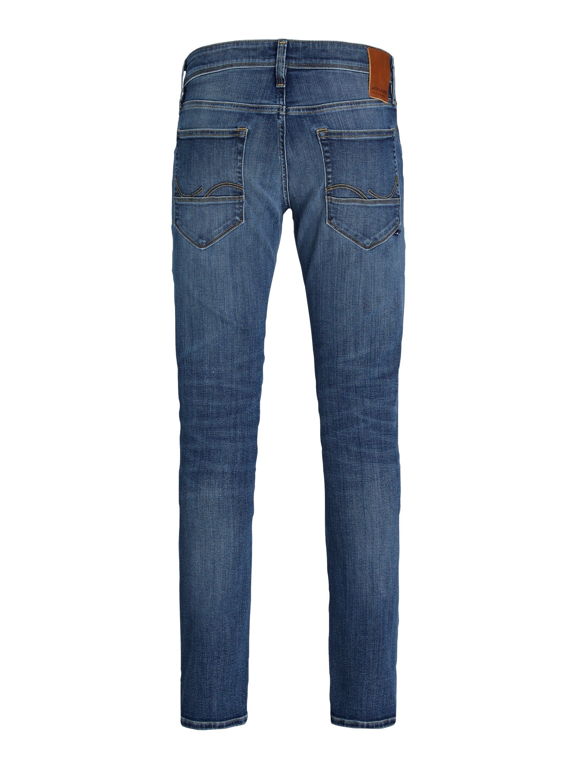 Jack & Jones Slim-fit-Jeans JJIGLENN – Jeans mit Stretch, niedriger Leibhöhe und Taschen Baumwollmischung, slim fit