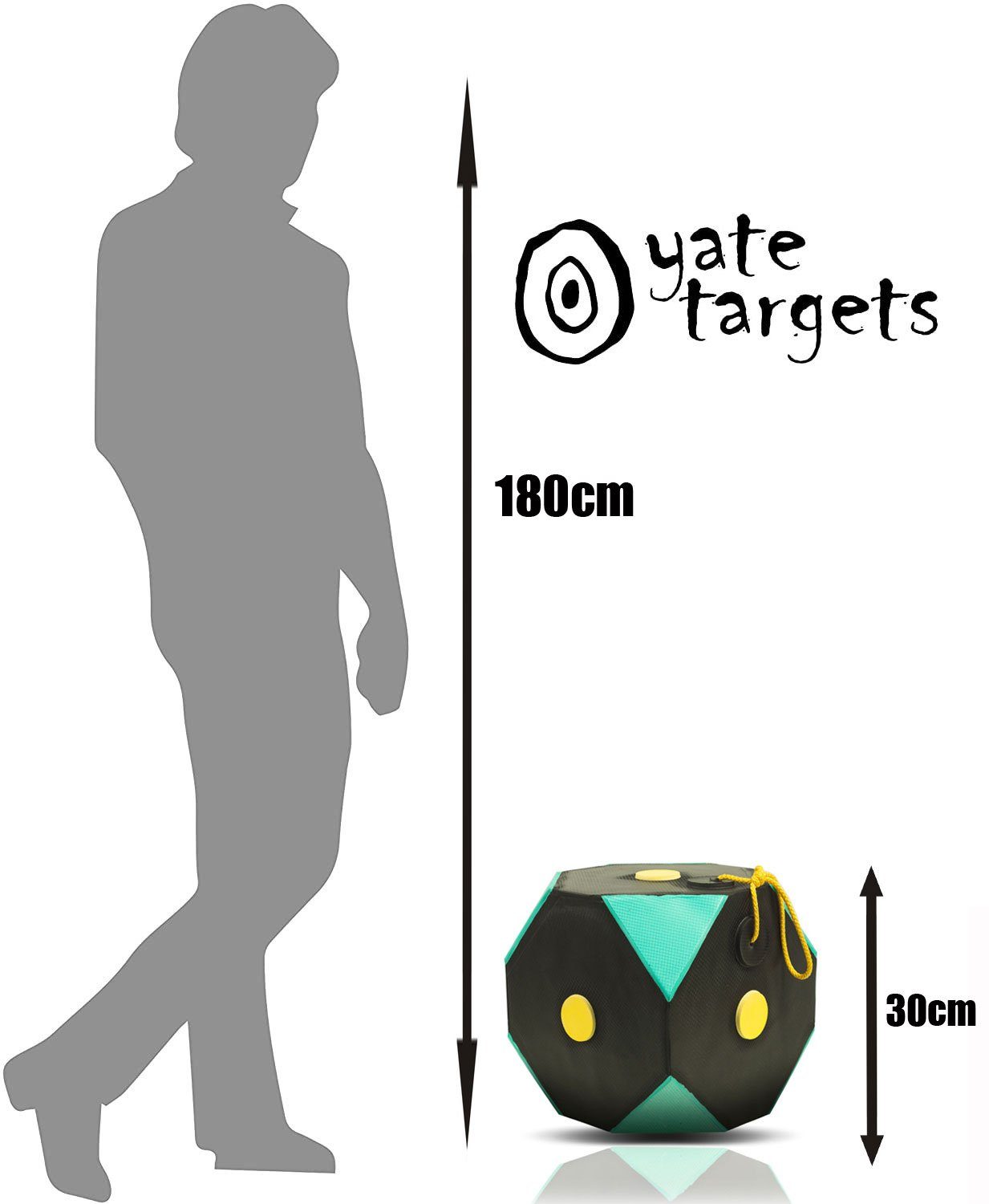 Yate Targets grün Yate Cube Zielscheibe 30cm Schießwürfel Bogenschießen