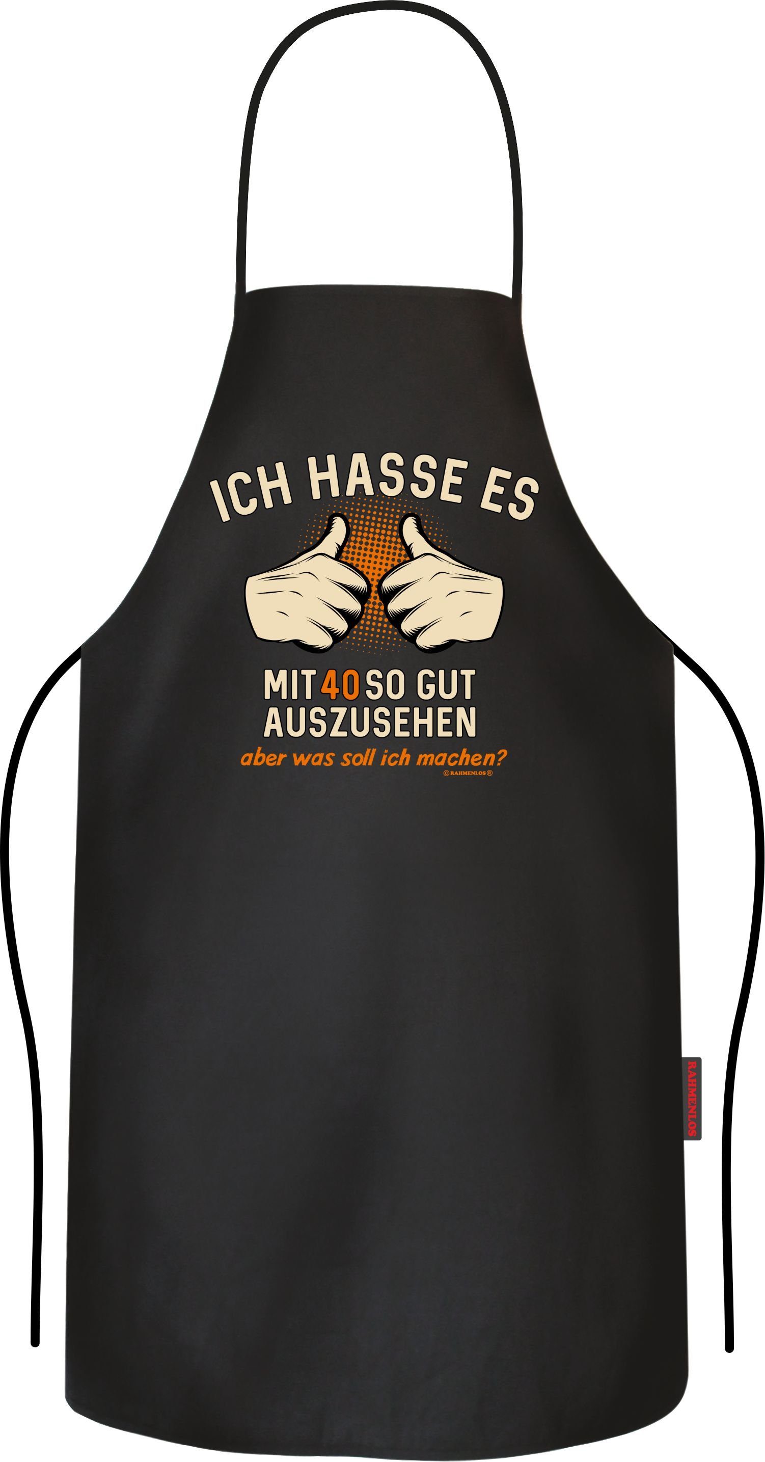 Grillschürze Kochschürze Küchenschürze zum 40.Geburtstag - Ich hasse es mit 40 ...