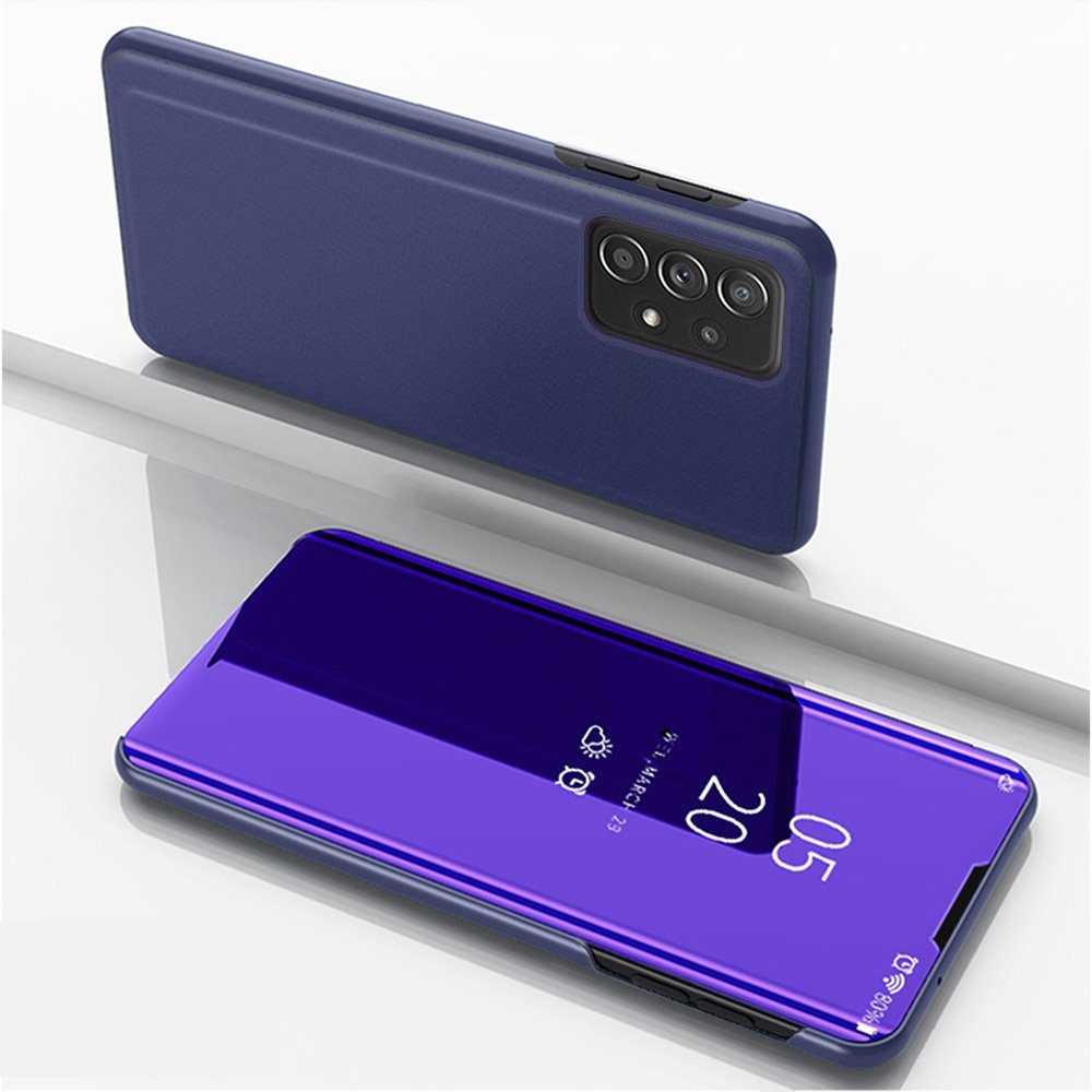 FITSU Handyhülle Handytasche für Samsung Galaxy Hülle Flipcase Spiegel Handyhülle, Hülle für A55, A35, A25, A15, A05s, A54, A53, A52, A51, A17, A37, A57