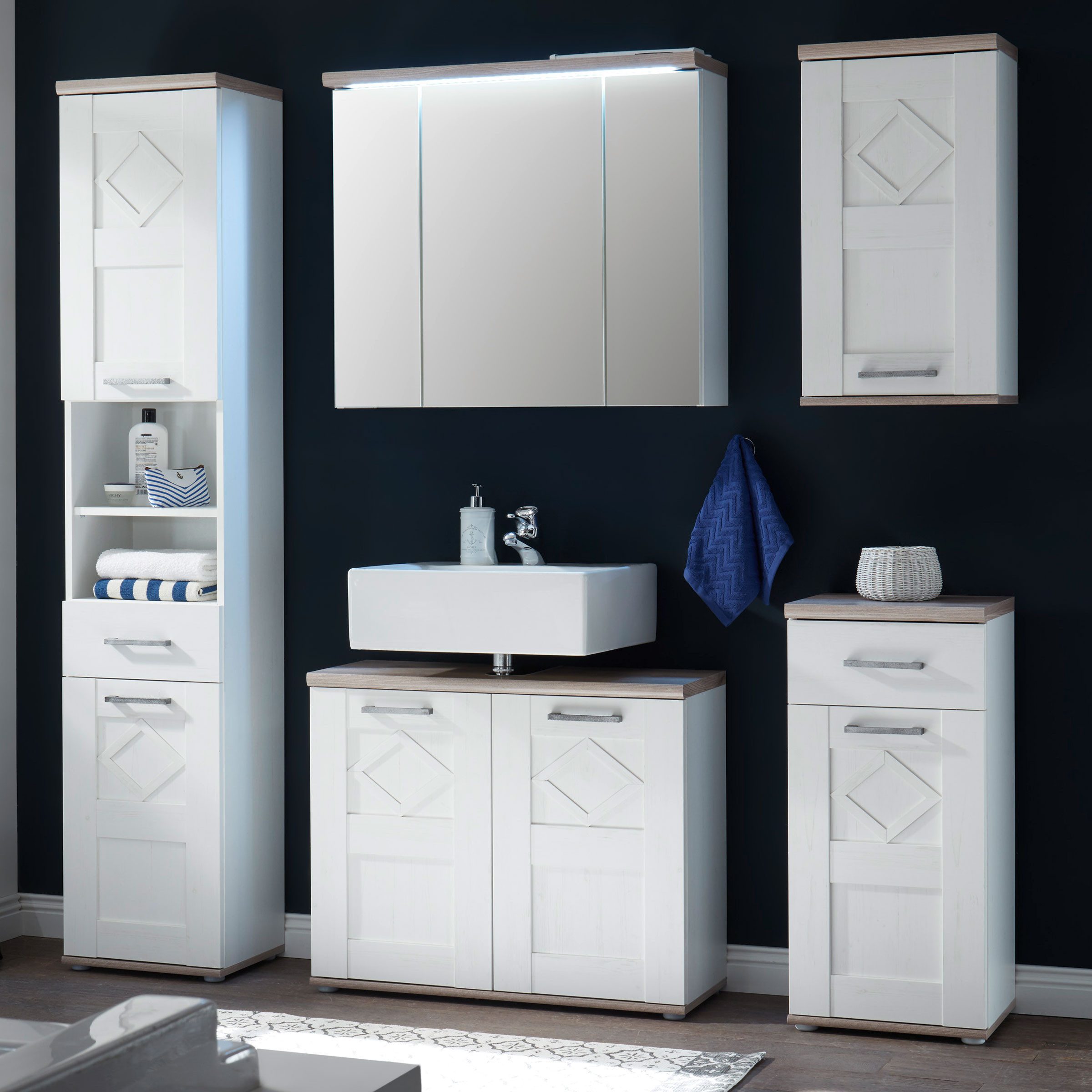 Bega Consult Badezimmer-Set Badezimmer Set Country Anderson Pine Optik günstig online kaufen