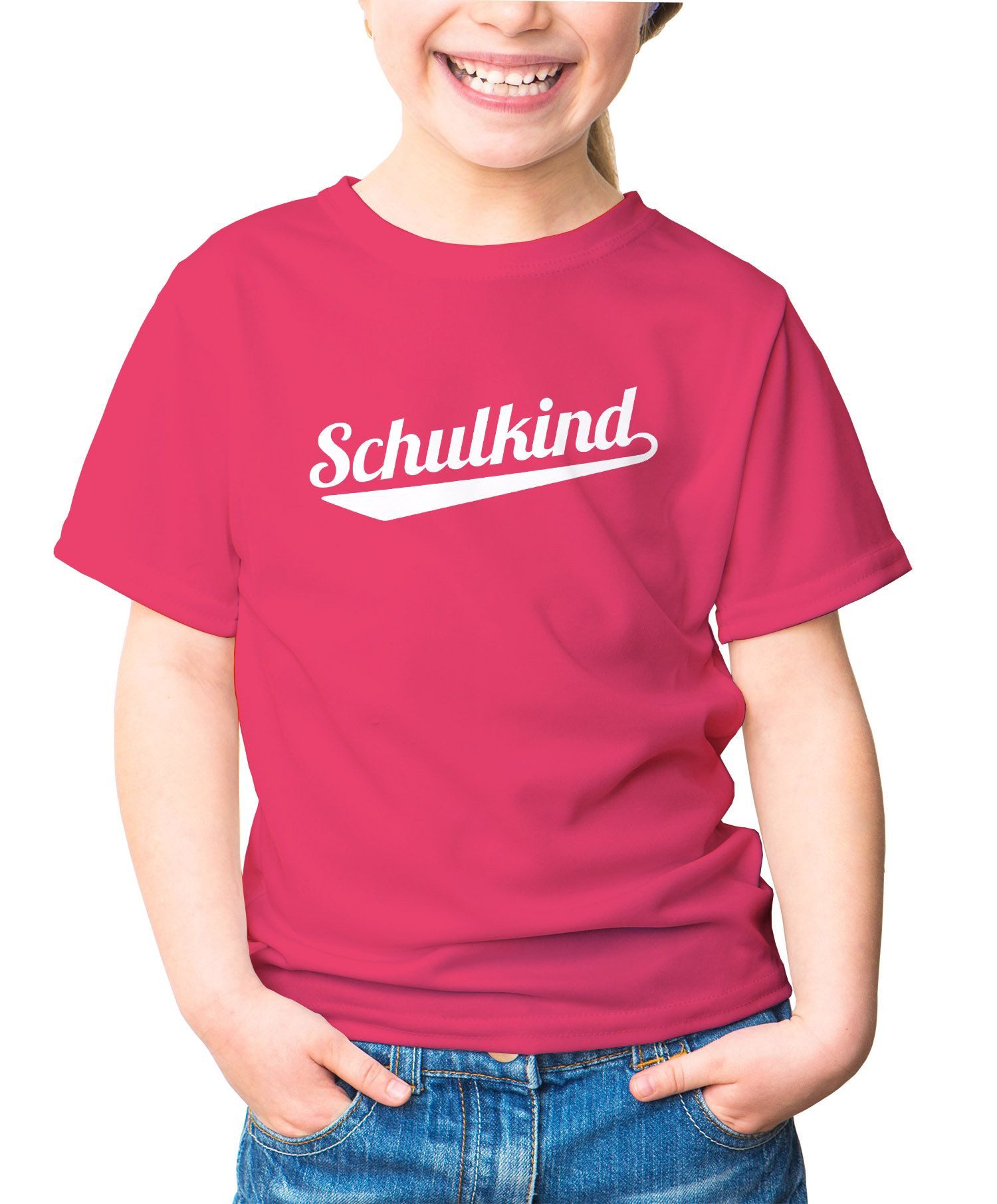 Print-Shirt Kinder T-Shirt Mädchen Aufdruck Schulkind Geschenk zur Einschulung