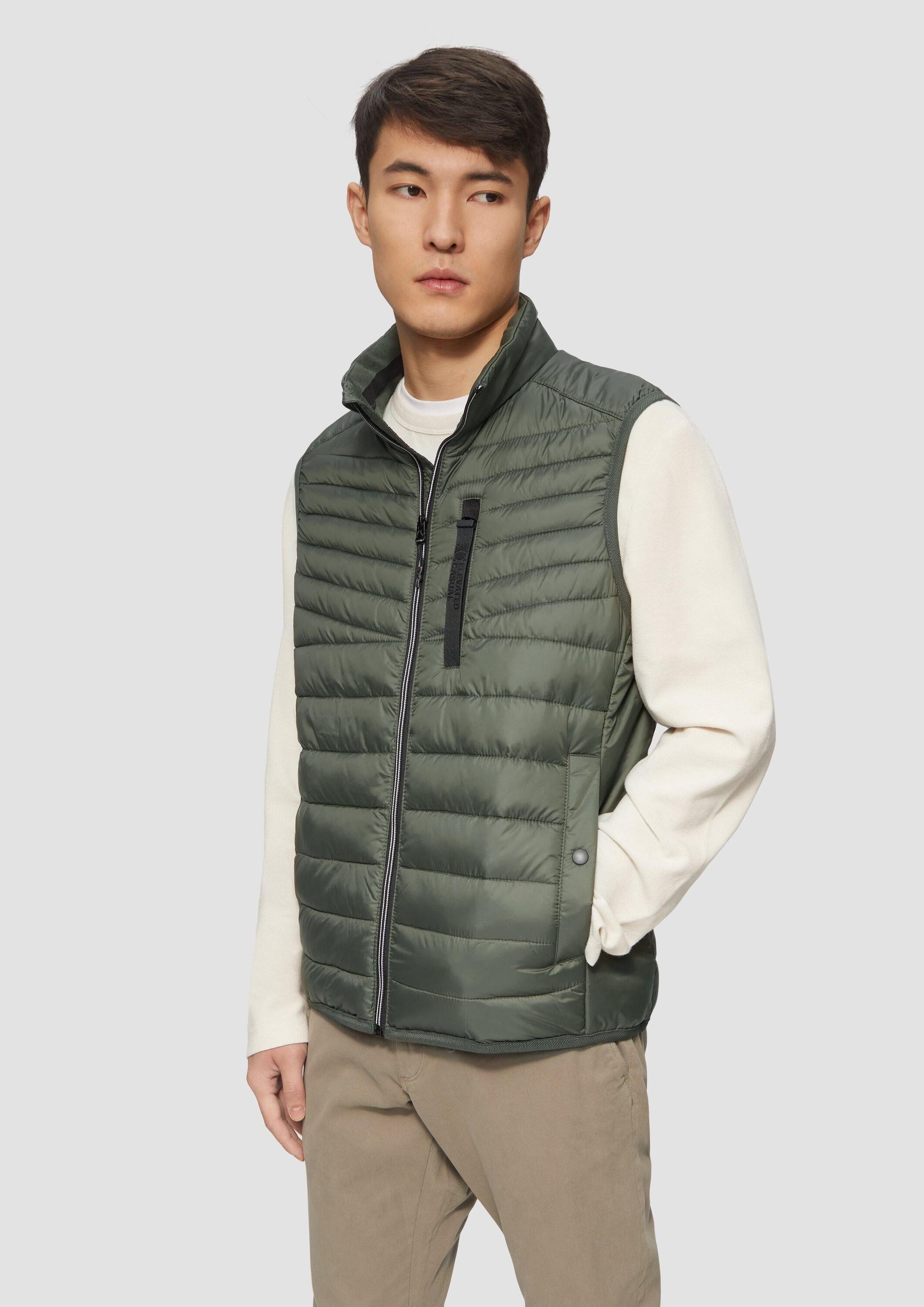 s.Oliver Outdoorjacke Outdoor-Weste Sportive Steppweste mit Kontrastdetails, 360° Circular Vision