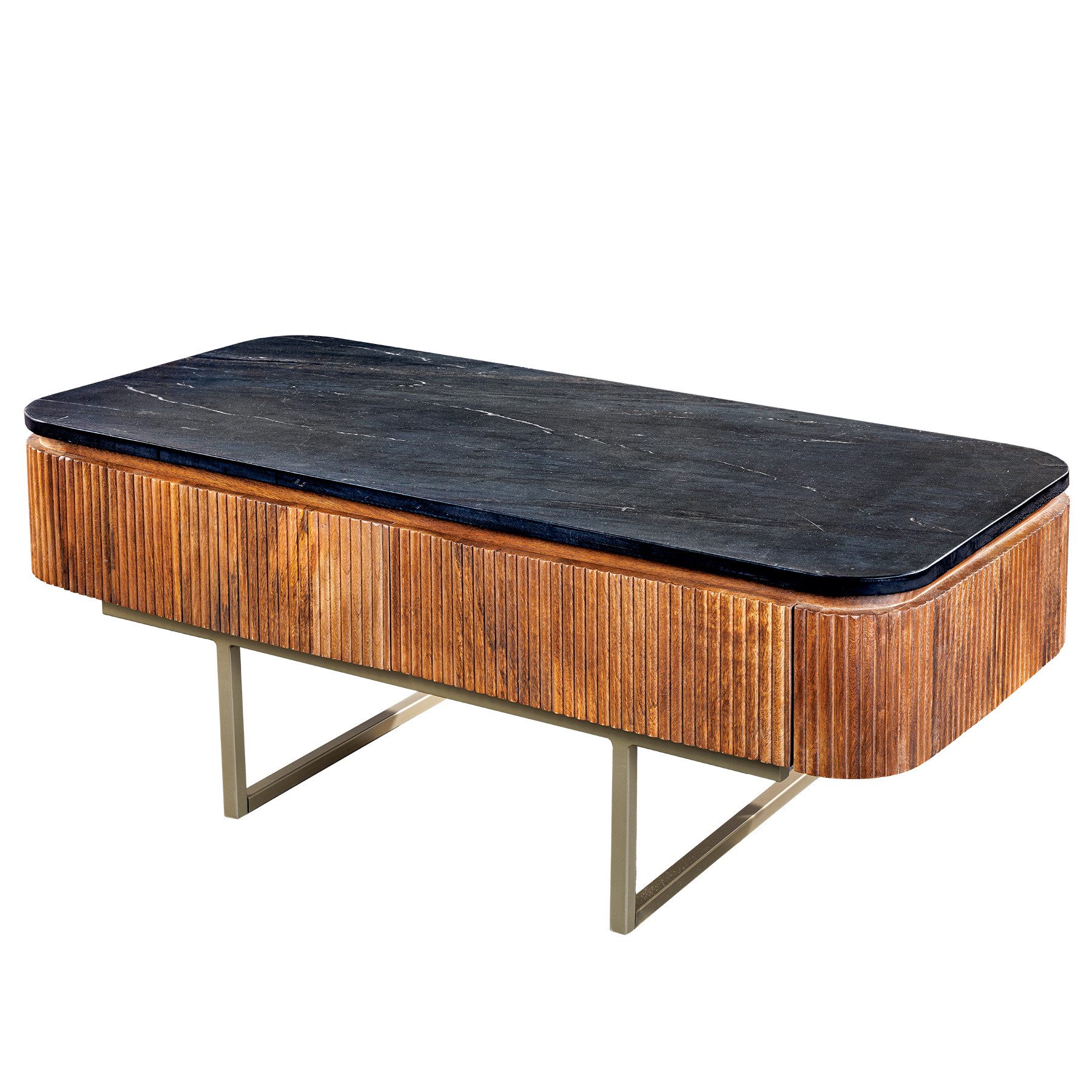 riess-ambiente Couchtisch GATSBY 110cm natur / schwarz / gold (Einzelartike günstig online kaufen