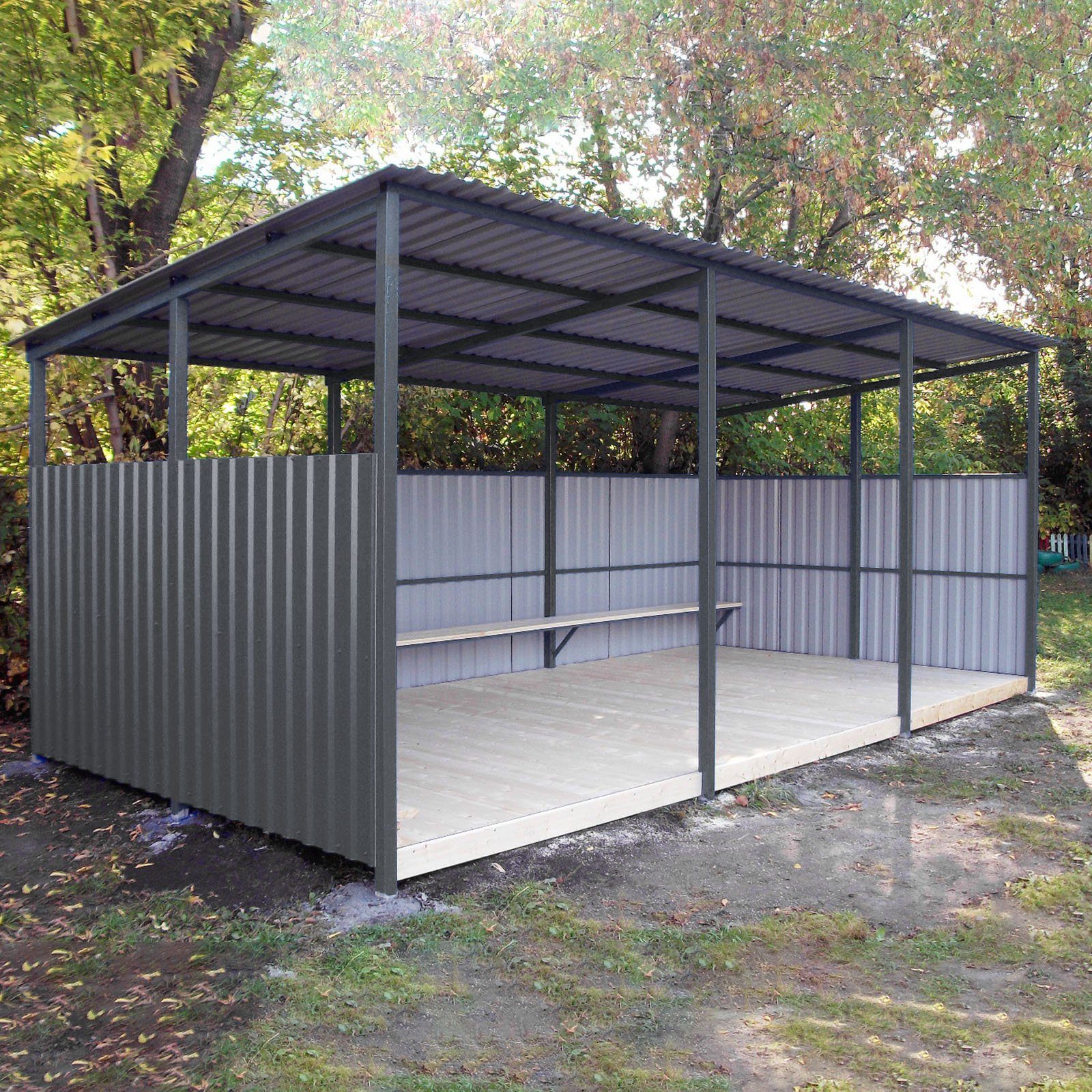 Mondeer Wellplatte Dachplatten, 12 m², (24-St), Trapezblech 110cm x 46cm verzinkt Profilblech Dachblech