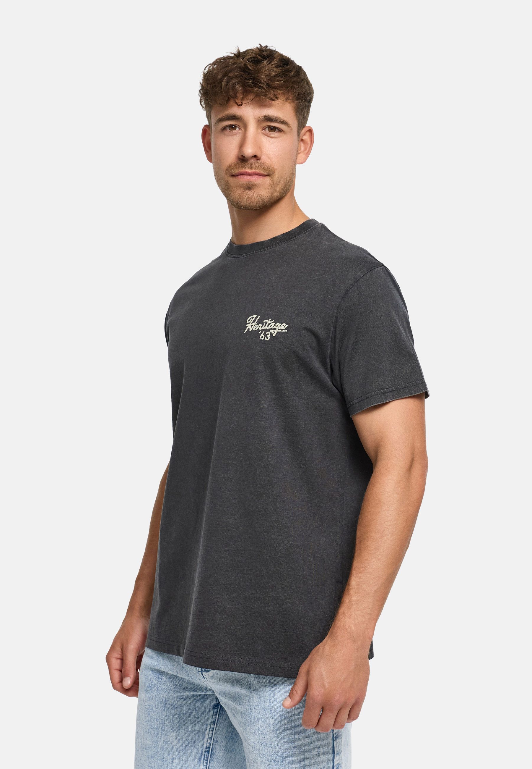 INDICODE T-Shirt Herren INHeritage Herrenshirt mit Print und hohem Tragekomfort – Bild 3 von 5