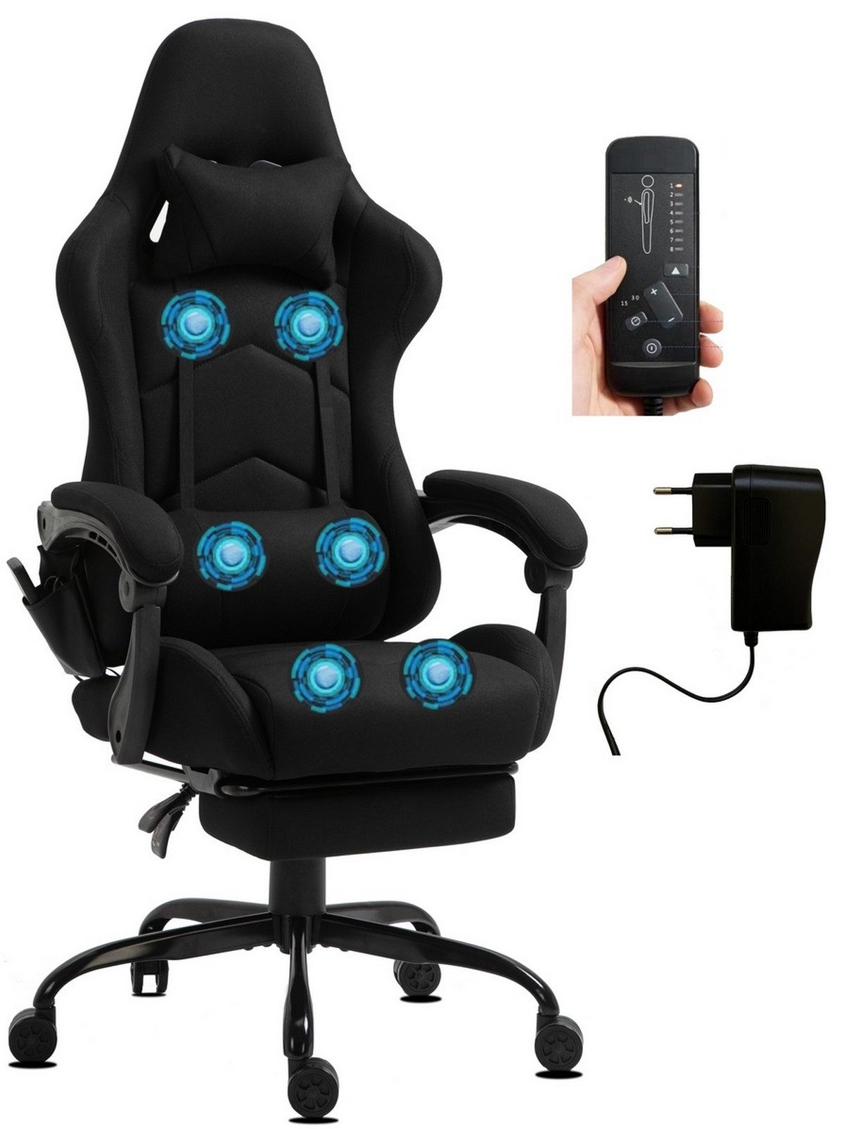 Delman Gaming-Stuhl Bürostuhl,Chefsessel Massagefunktion mit 6 günstig online kaufen