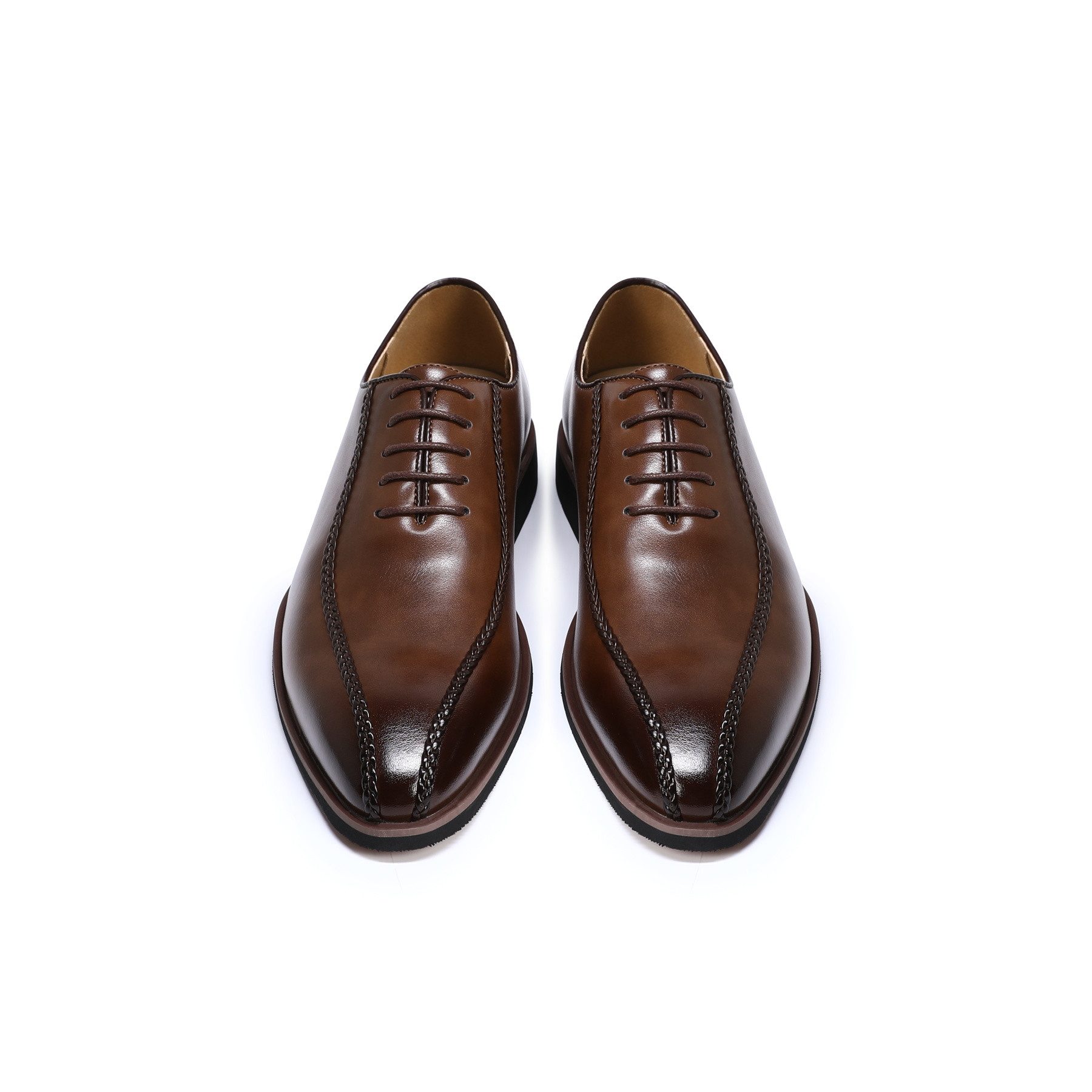 Allthemen Schnürschuh Herren Business-Schnürschuhe Elegant mit Edler Flechtnaht