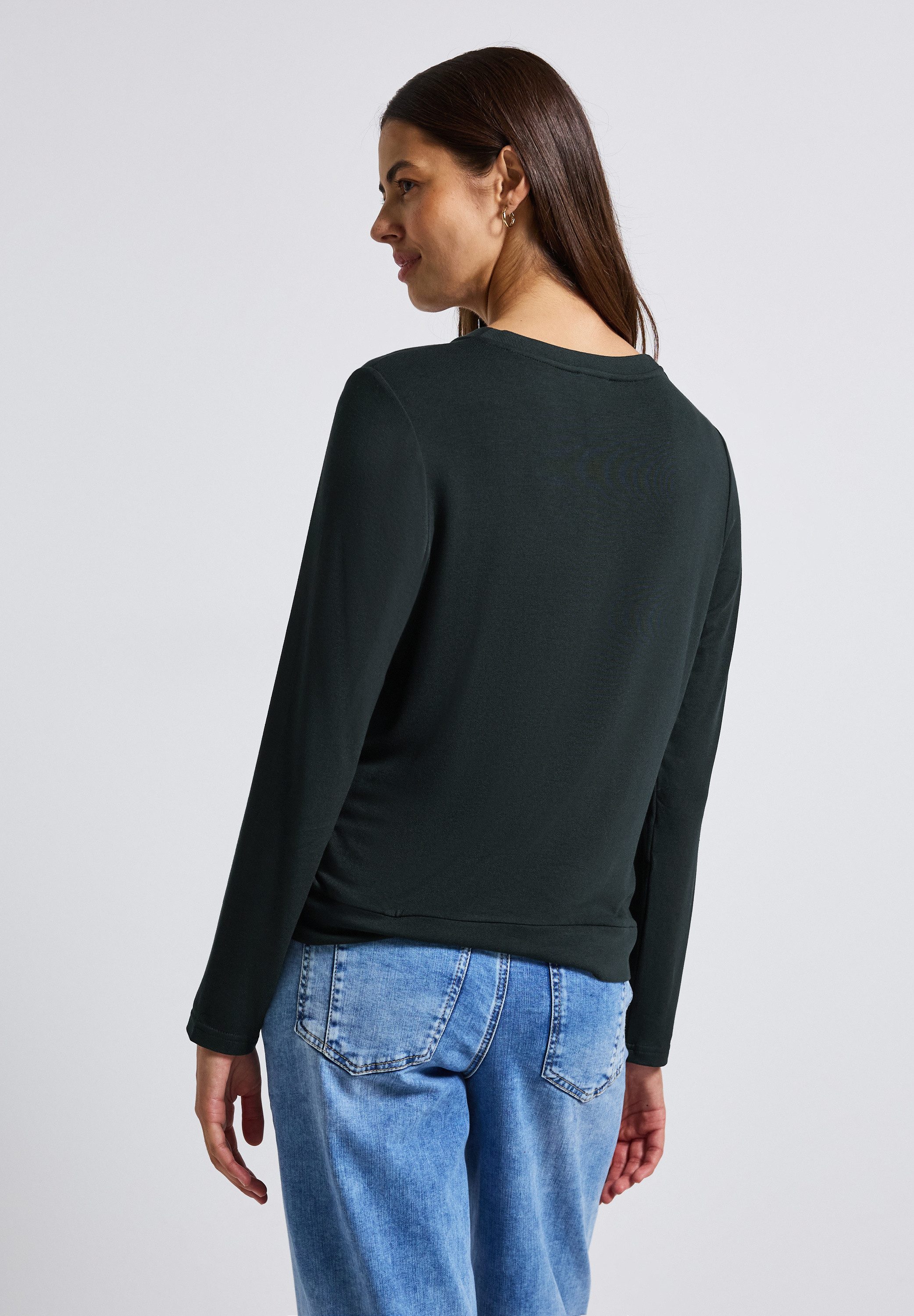 STREET ONE Langarmshirt mit V-Ausschnitt günstig online kaufen