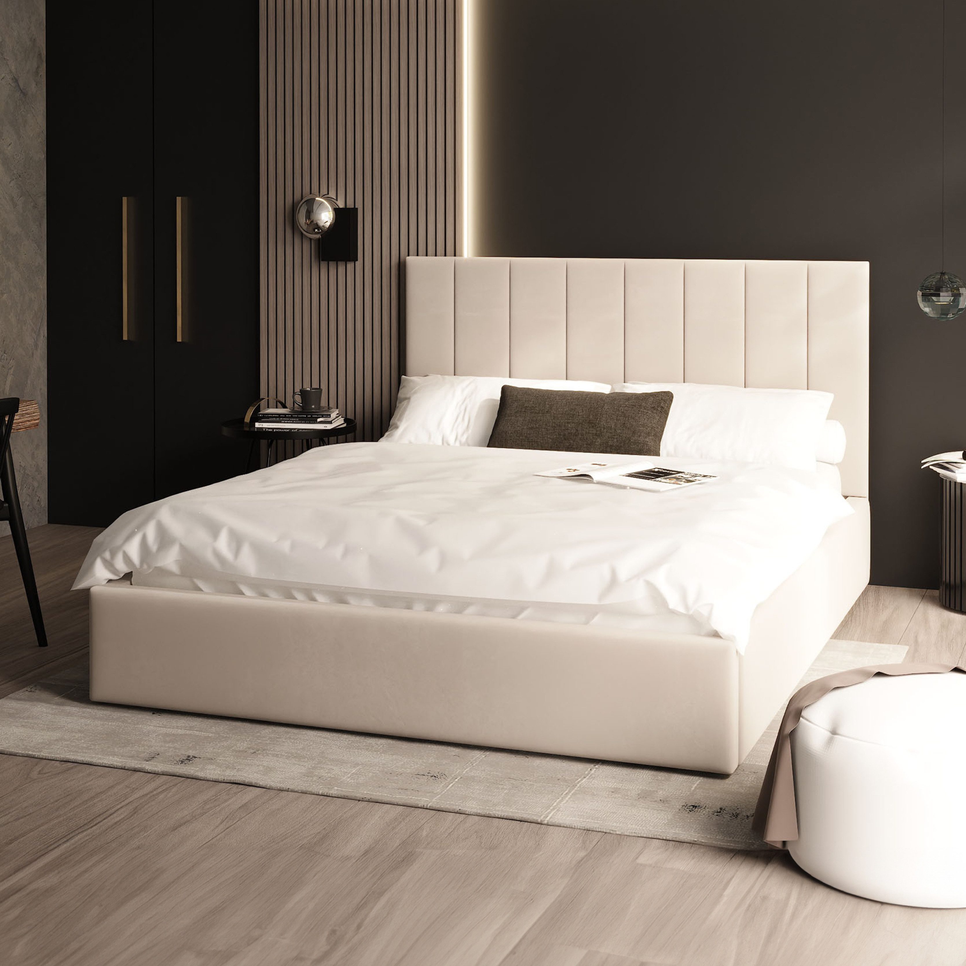 FDM Polsterbett Stauraumbett KAJA Bettgestell 90x200, 140x200 & weitere Grö günstig online kaufen