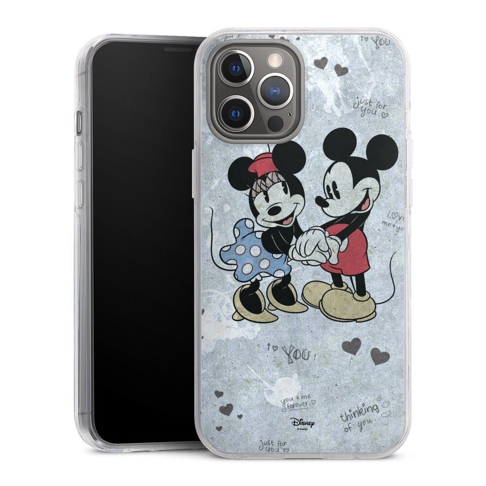 DeinDesign Handyhülle Disney Mickey & Minnie Mouse Vintage Mickey&Minnie In Love, Apple iPhone 12 Pro Max Hülle Bumper Case Handy Schutzhülle