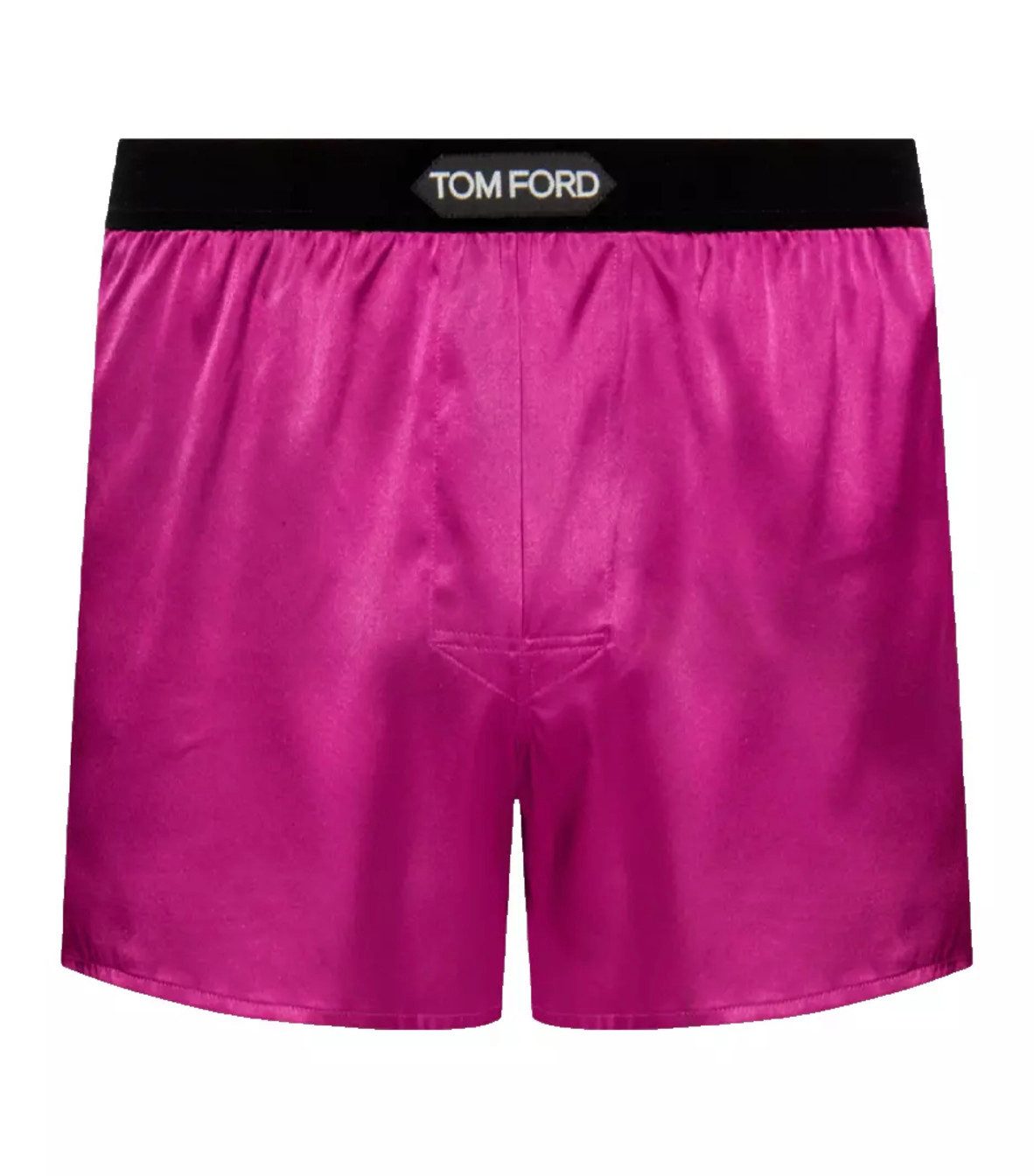 Tom Ford Boxershorts Seidenmischung Underwear Hose Made In Italy - Seidensatin, schwarzer Samt