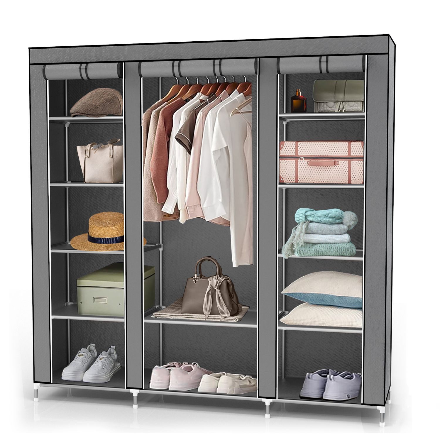 Intirilife Kleiderschrank (Faltschrank 150x175x45 cm in günstig online kaufen