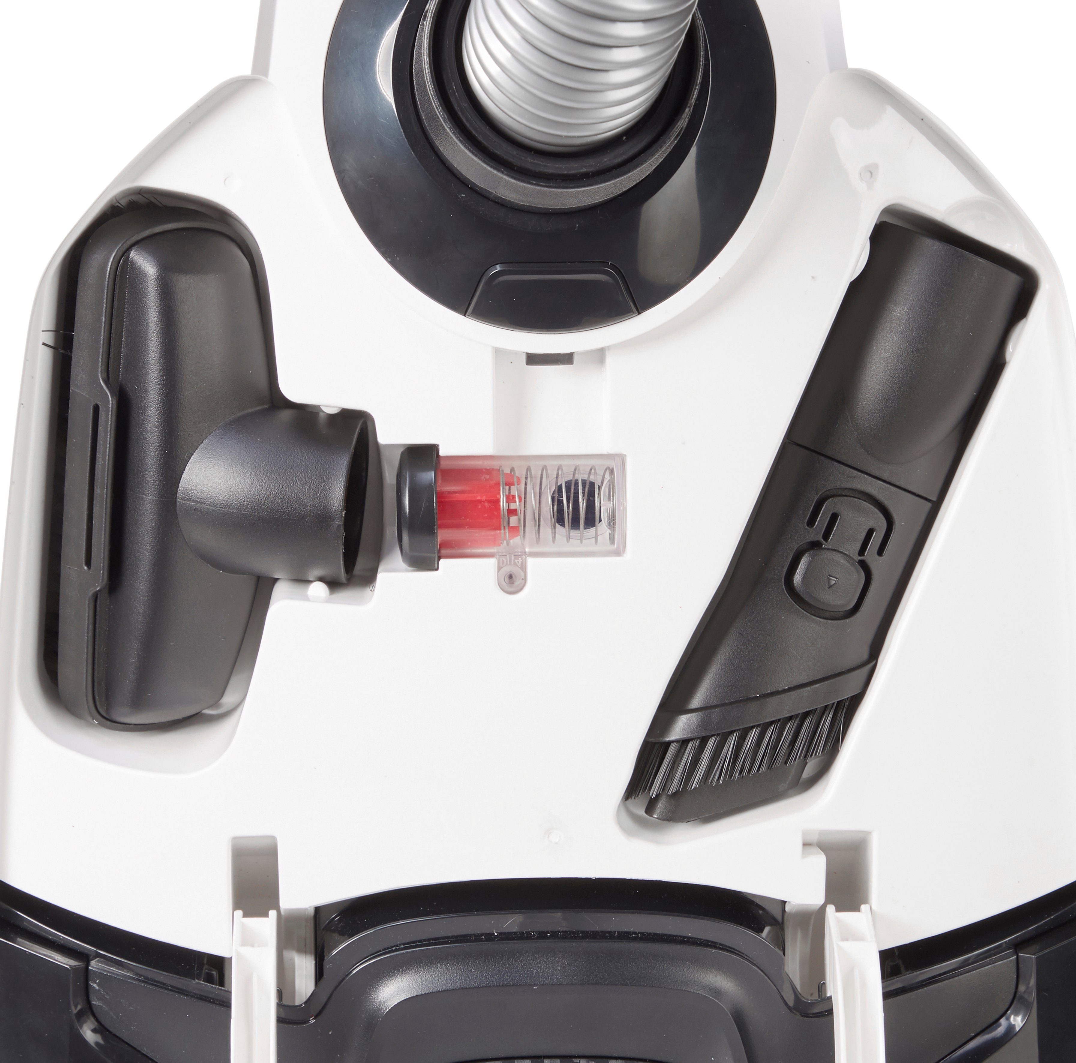 Hanseatic Bodenstaubsauger HVBA8008SKC Carbon Optik, Platzsparend verstaubar, Unter 75dB, 800 W, mit Beutel, Turbo Tierhaarbürste, viele praktische Düsen, großer Aktionsradius