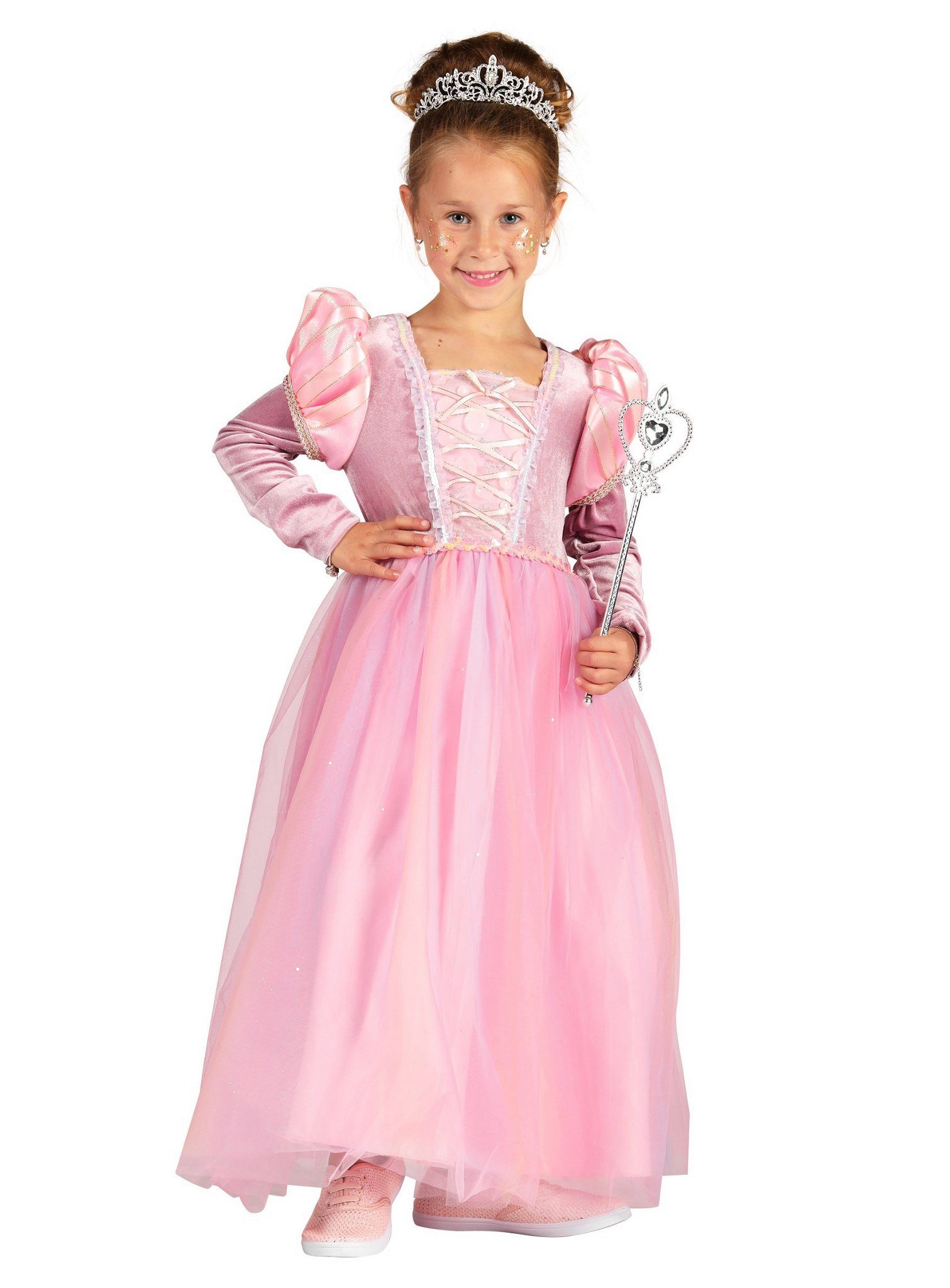 thetru Prinzessin-Kostüm Rosa Märchenkleid für Kinder, Süßes Kleid für die pinke Prinzessin