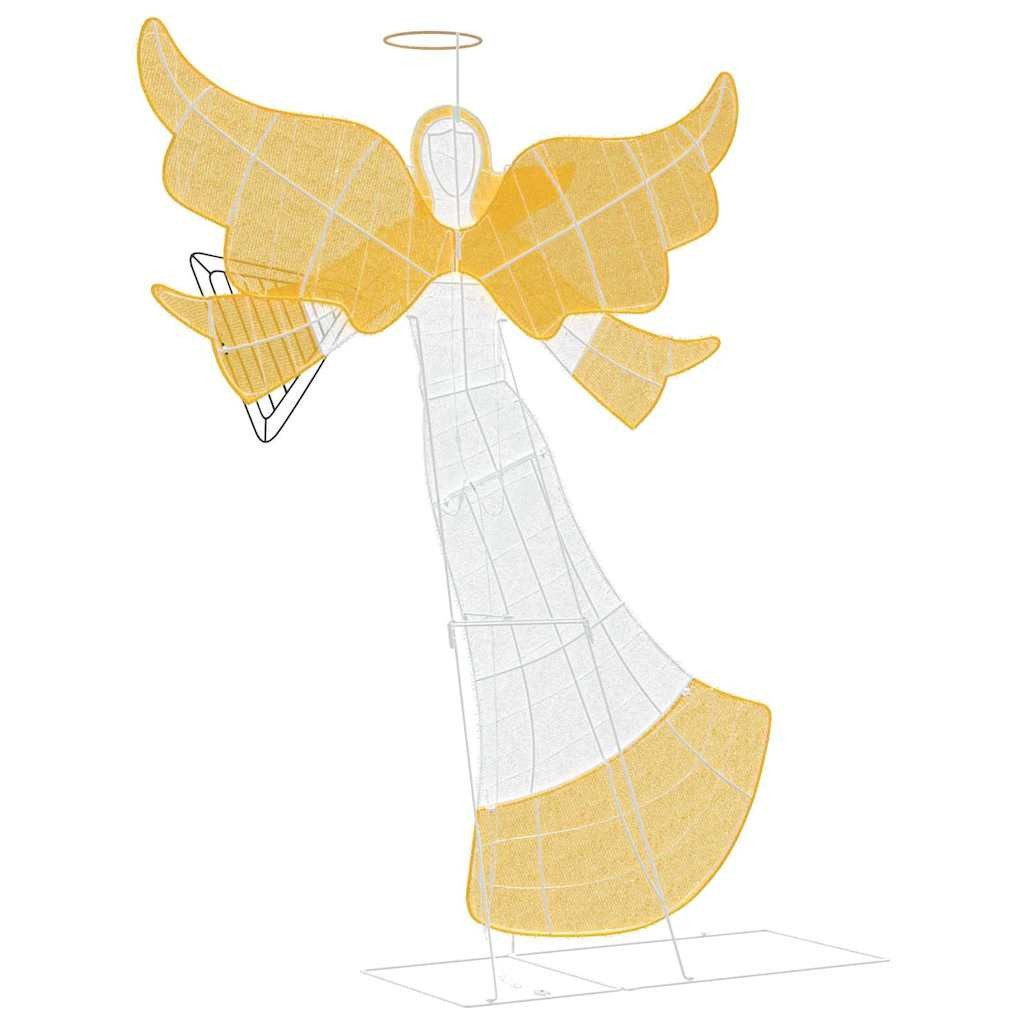 vidaXL Christbaumschmuck Beleuchteter Winkel Warmes Weiß 116 x 29 x 158,5 cm Polyester (1-tlg)