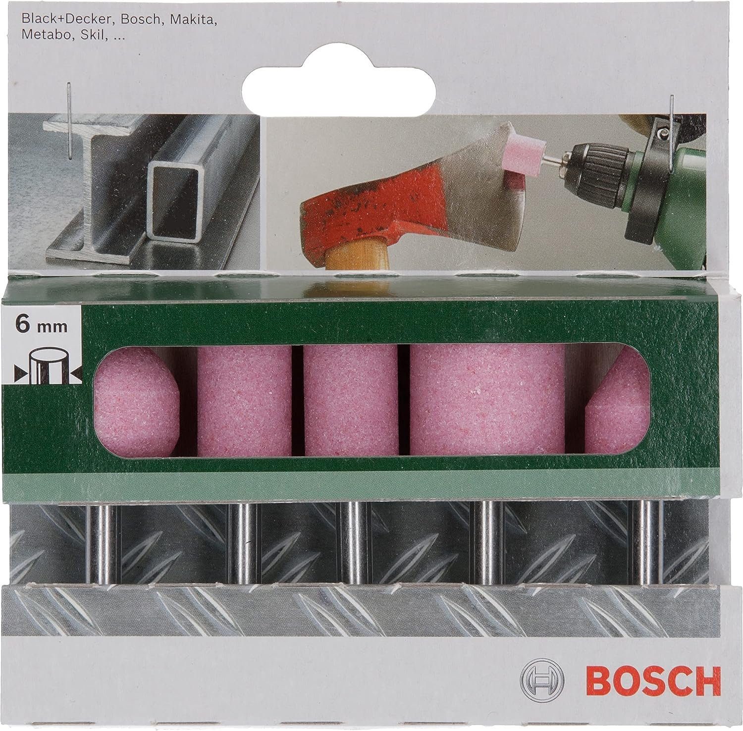 Bosch Accessories BOSCH Akku-Exzenterschleifer Bosch 2609256549 - (5-tlg) Schleifstifte 60 mm, Set 6 mm, Set
