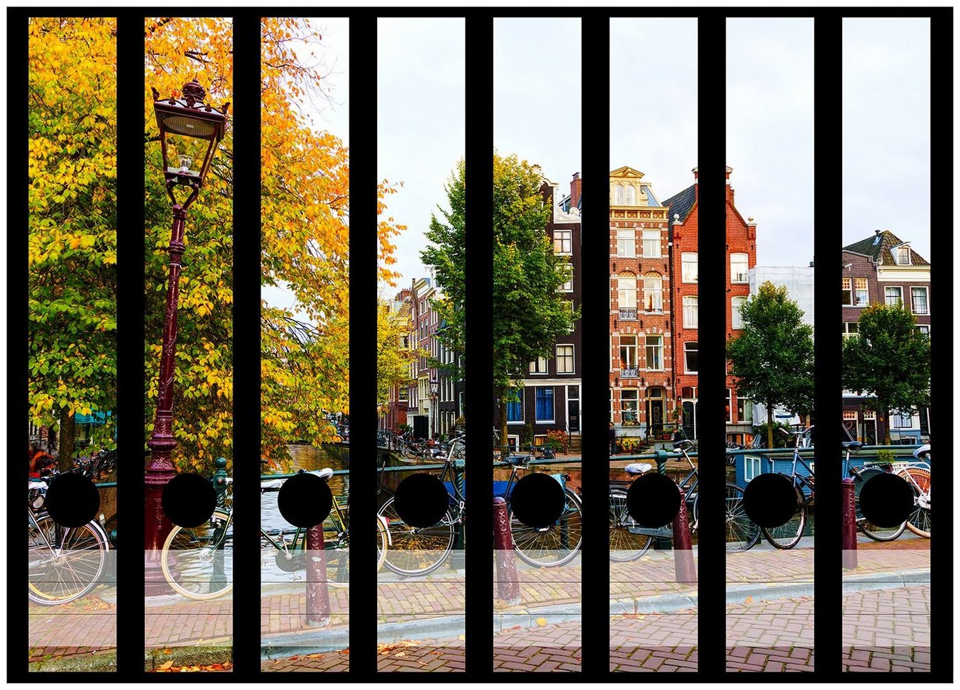 Thumbnail - Wallario Etiketten Herbst in Amsterdam, Ordnerrücken-Sticker in verschiedenen Ausführungen