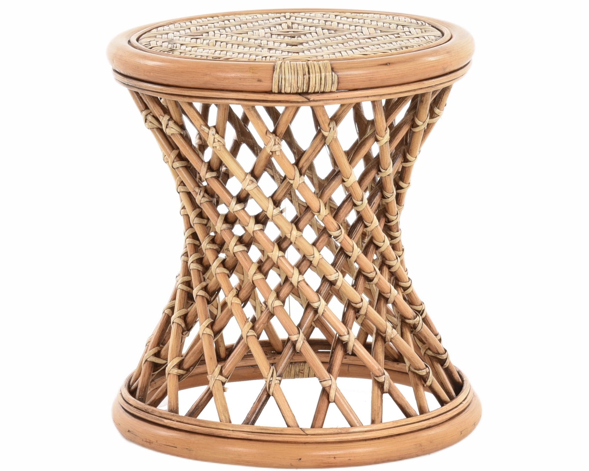 Krines Home Fußhocker Rattan Hocker Sitzhocker Rattanhocker Blumenhocker Schemel Badhocker, geflochten – Bild 5 von 5