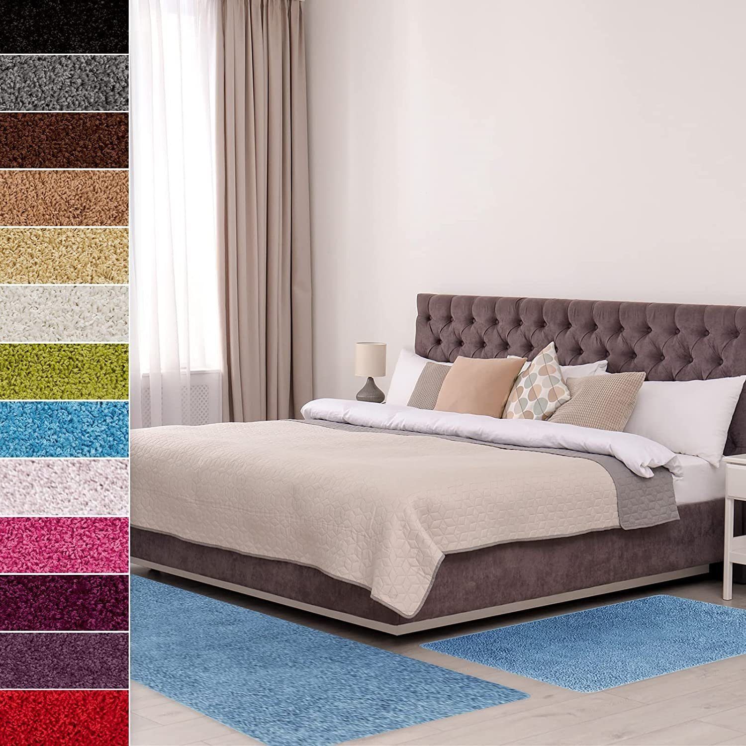 Floordirekt Hochflor-Bettumrandung Barcelona, 13 Farben & günstig online kaufen
