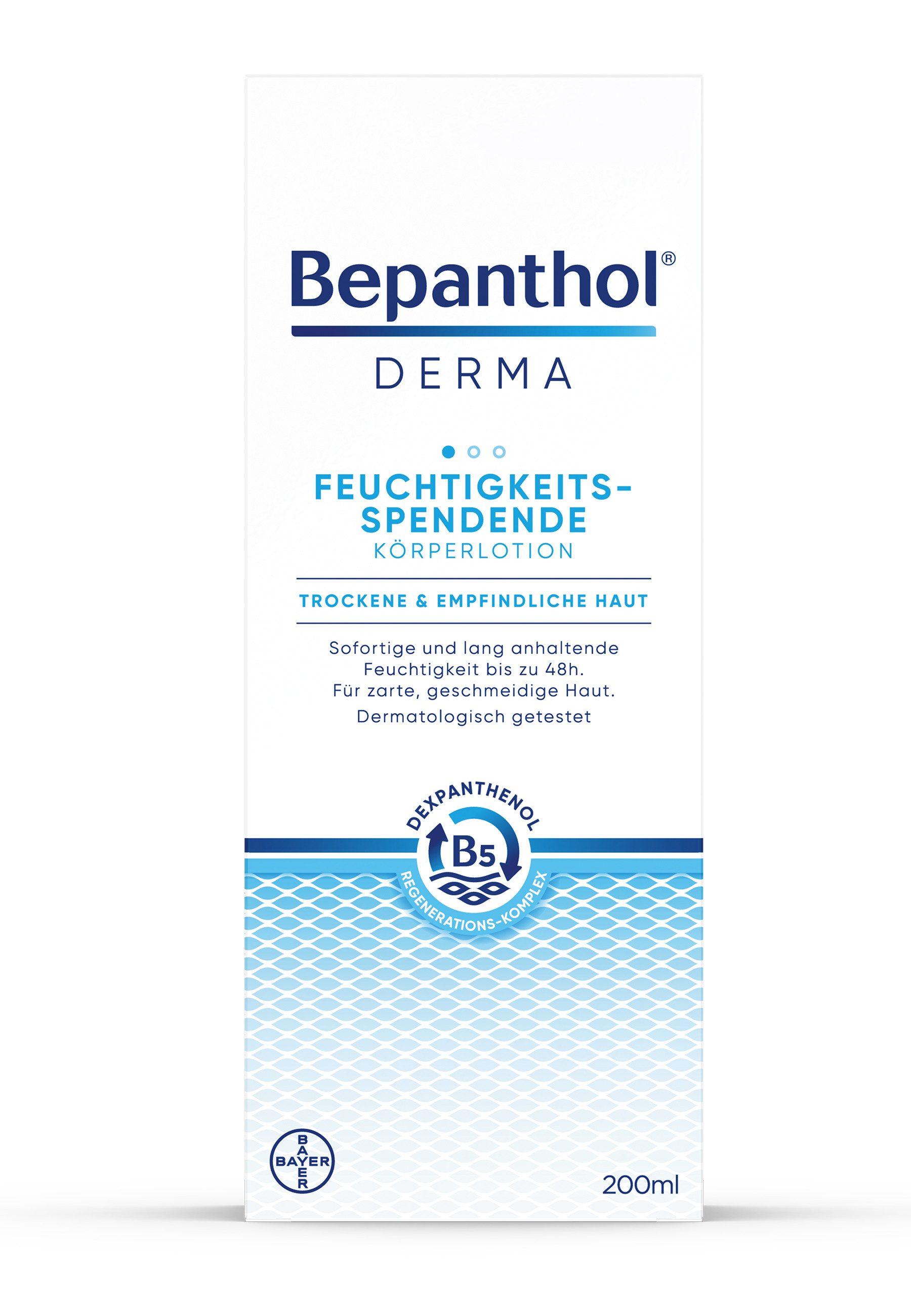Bepanthol Körperlotion Feuchtigkeitsspendende Körperlotion, spendet sofortige & lang anhaltende Feuchtigkeit für bis zu 48h