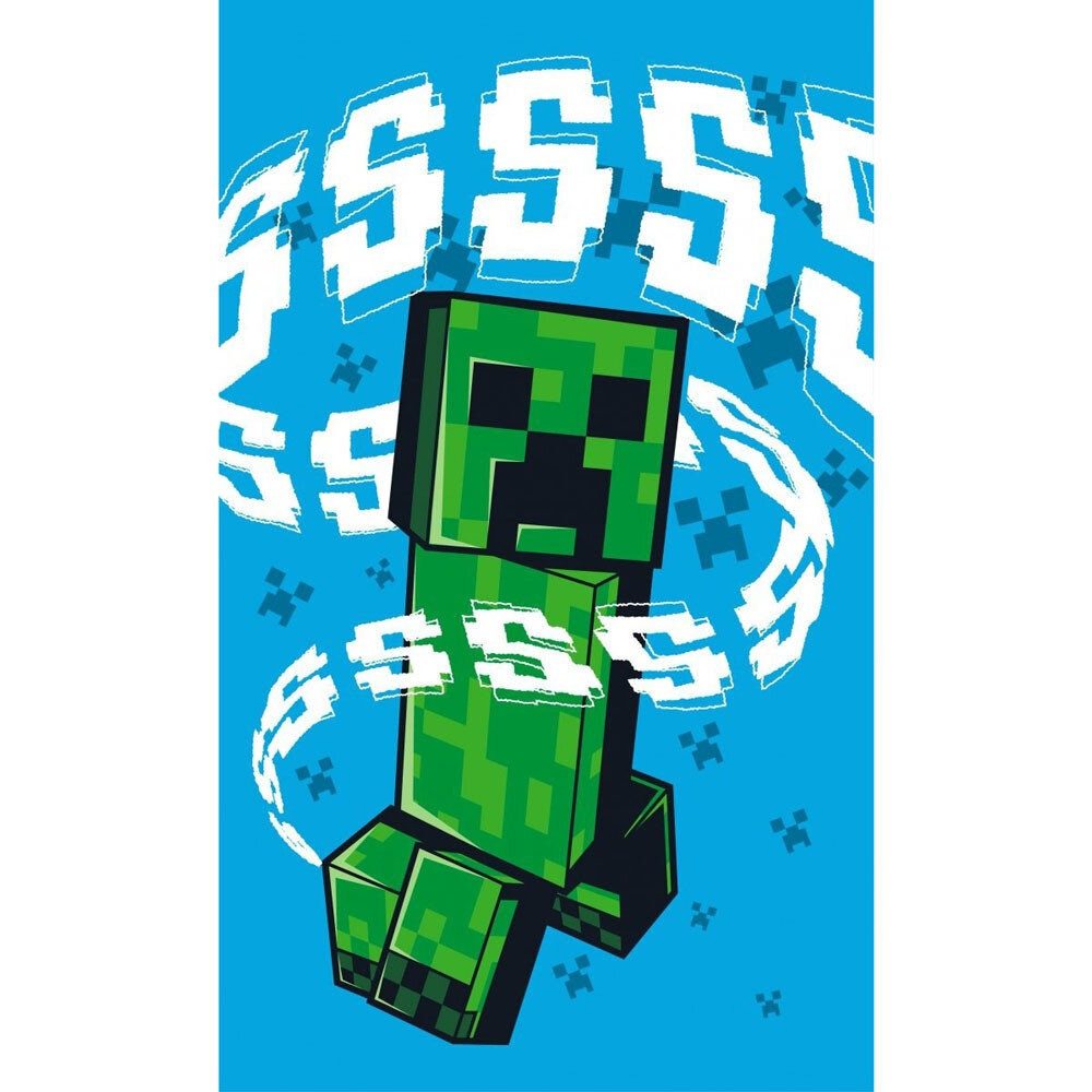 Carbotex Gästehandtuch Minecraft Hissing Creeper Handtuch Gesichtshandtuch