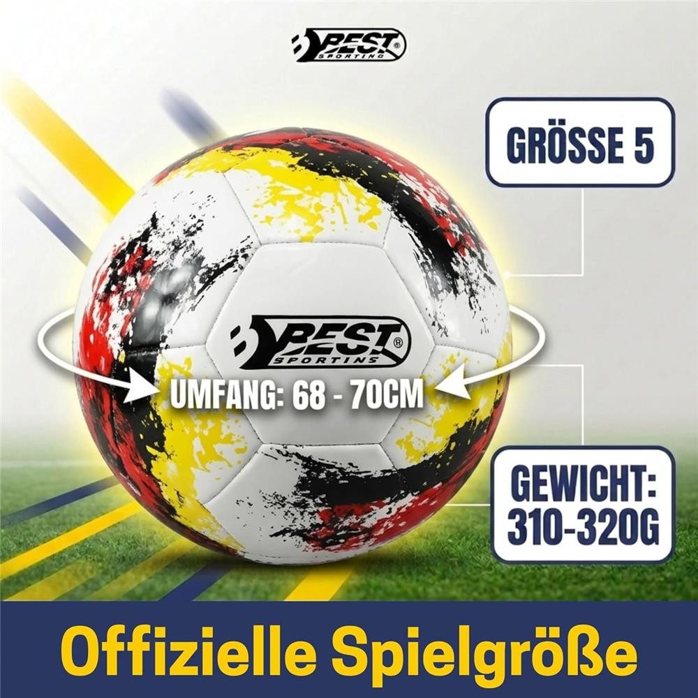 Best Sporting Fußball Fußball Nation Größe 5, Schwarz-Rot-Gold Outdoor Fußball