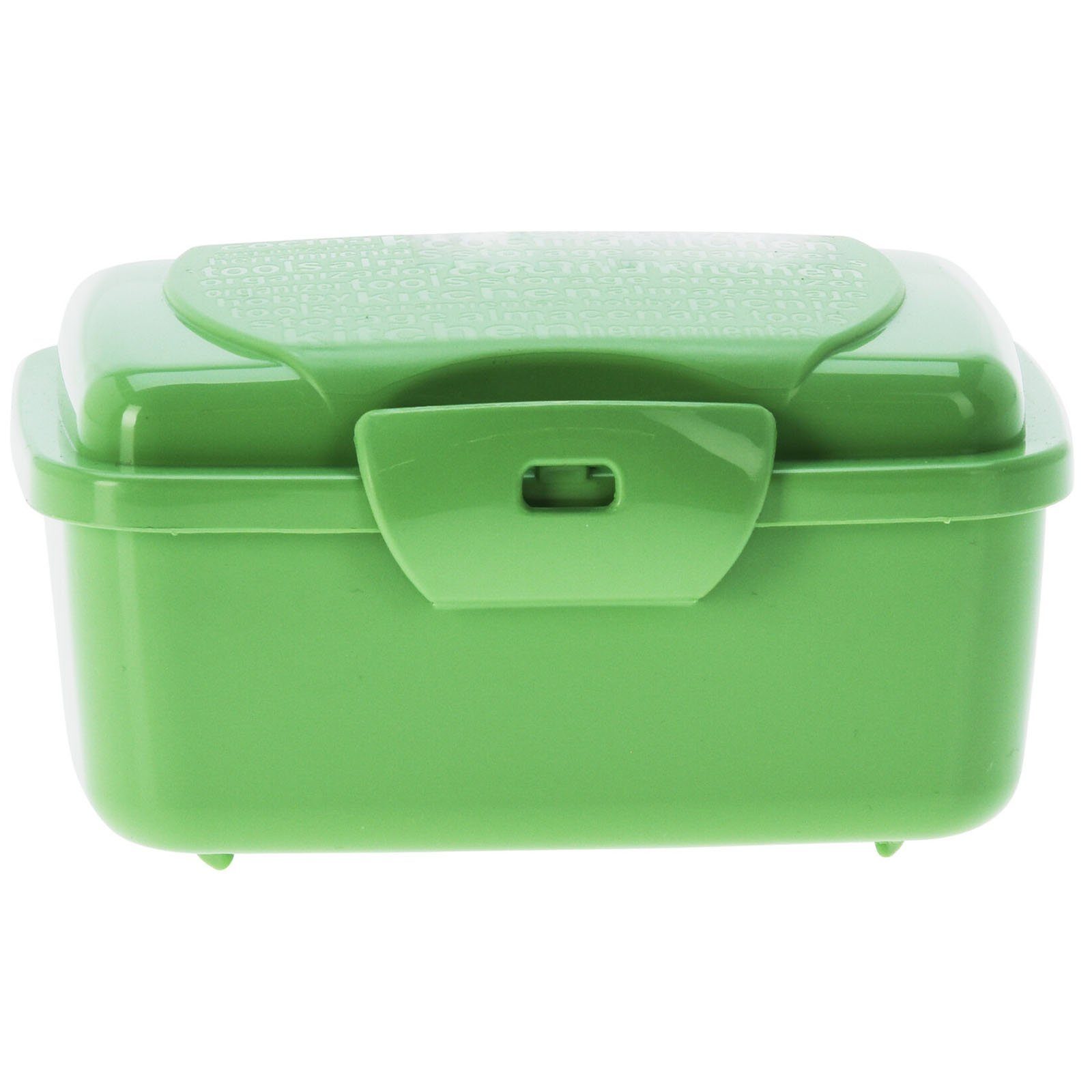 HAC24 Lunchbox mit Verschluss (3-tlg), Snackbox Küche Aufbewahrungsdose ml Vesperdose, Mini Klick 350 Gemüse Kunststoff, Obst