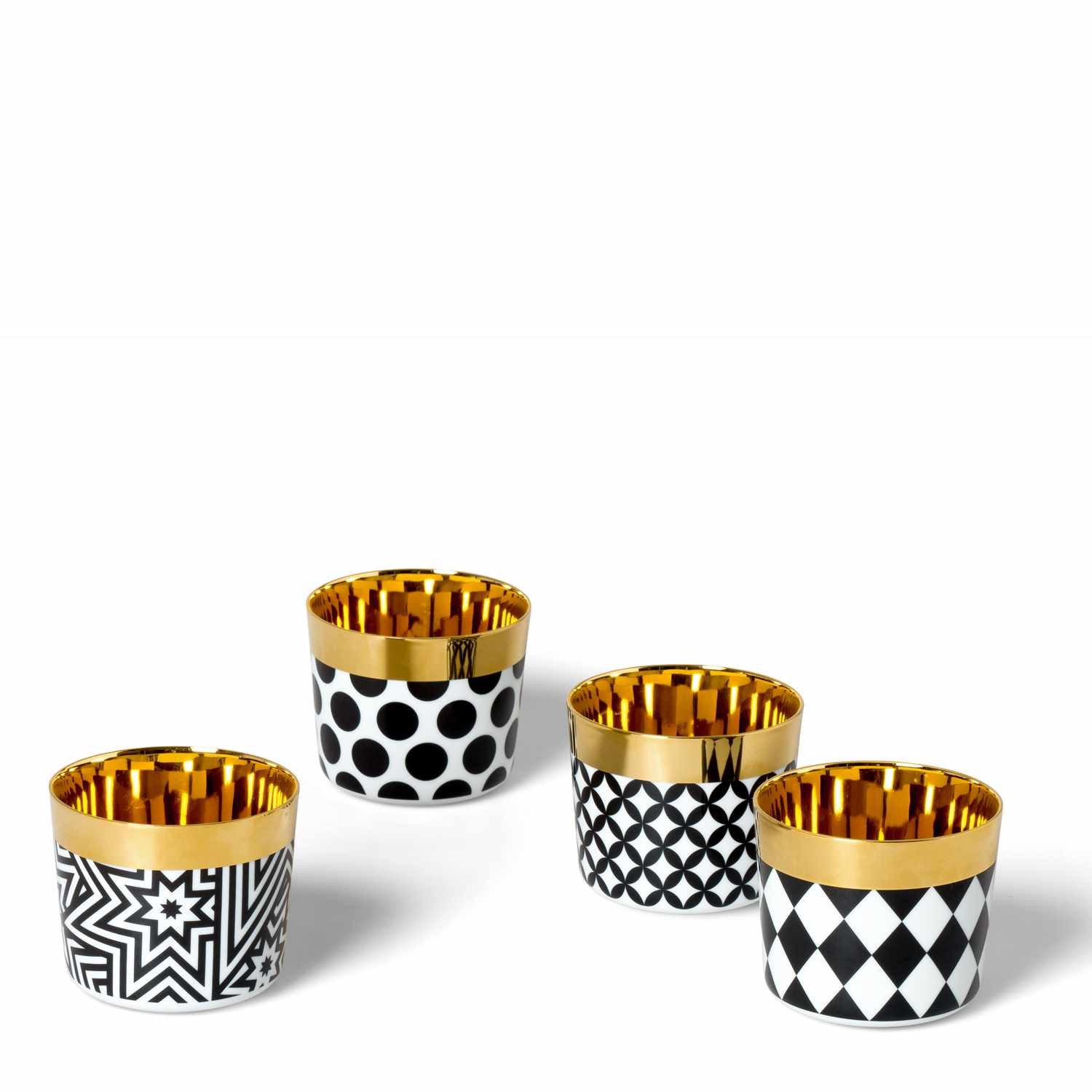 Sieger by Fürstenberg Longdrinkglas Sieger by Fürstenberg Becher BLACK & WHITE DOTS, Porzellan