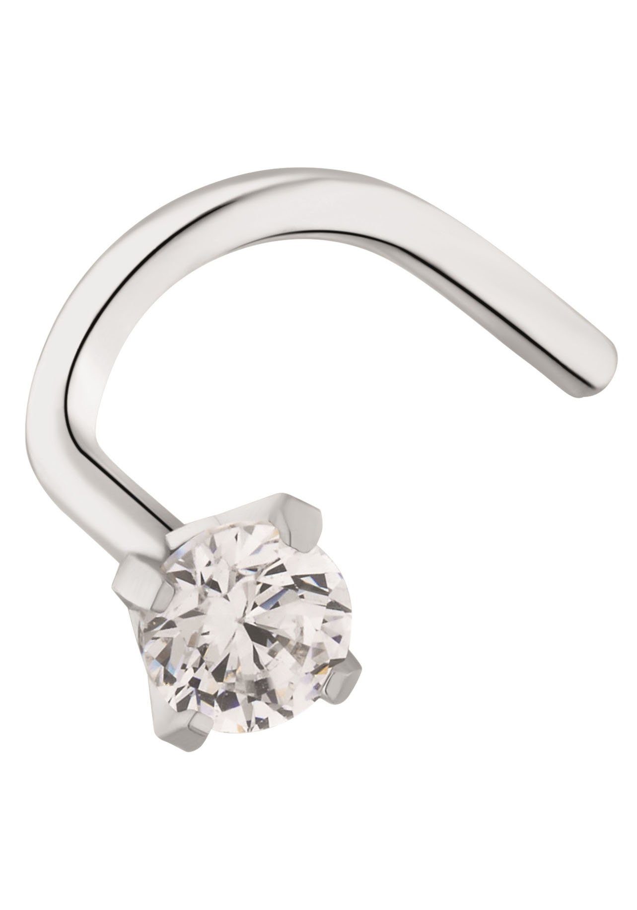 Amor Nasenpiercing Schmuck Geschenk Piercing Körperschmuck Silber 925,9960934, mit Zirkonia (synth)