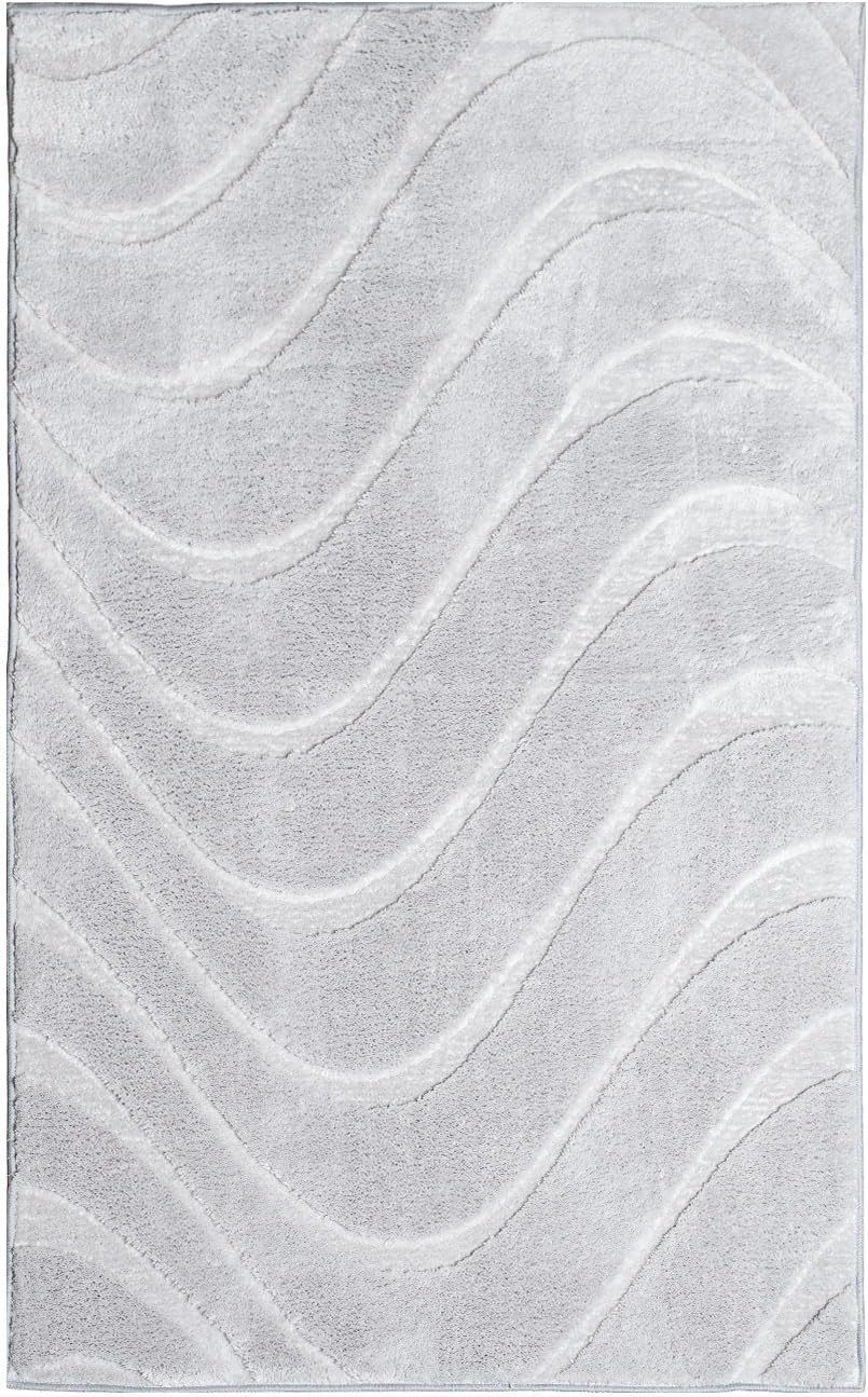 Carpet City Badematte BAT400, Badteppich uni, Höhe 11 mm, rutschhemmend beschichtet, fußbodenheizungsgeeignet, Polyester, rechteckig, Teppich Badezimmer, Badvorleger, Anti-Rutsch, Waschbar, Duschmatte
