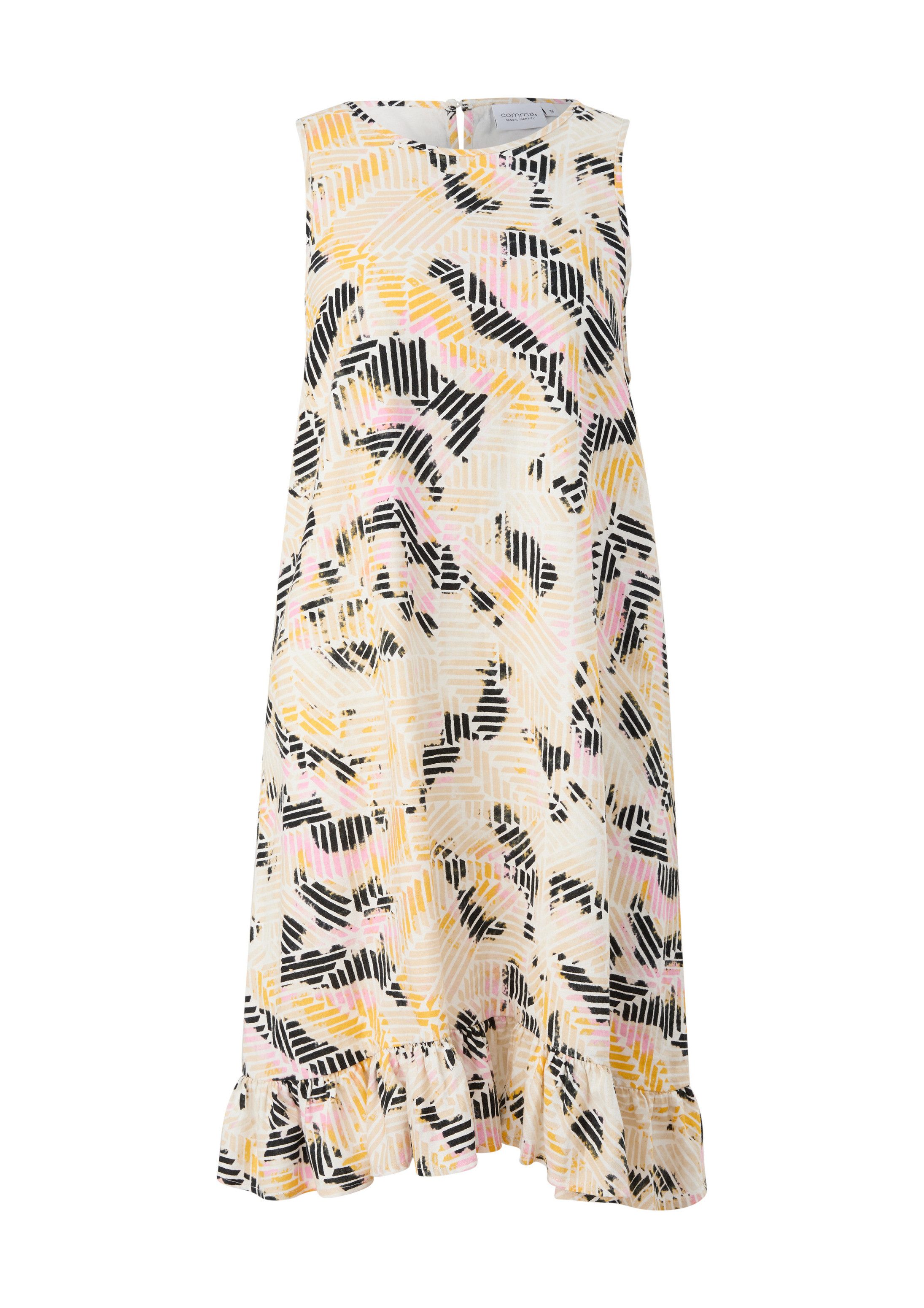 comma Minikleid Kleid Kleid aus Leinen und Viskose