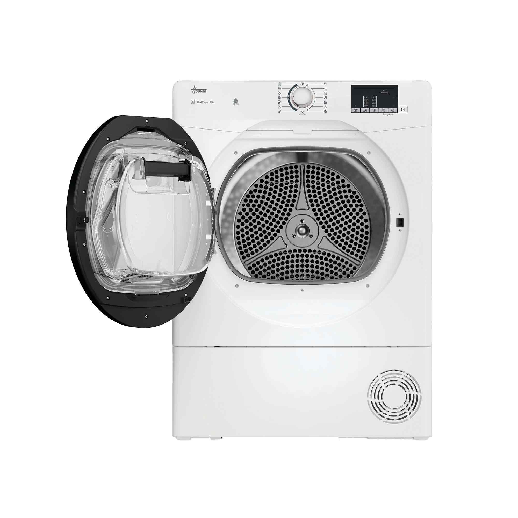 Hoover Wärmepumpentrockner HR EH8N2DBE-S, WiFi + Bluetooth, Woolmark, AquaVision, Startzeitvorwahl