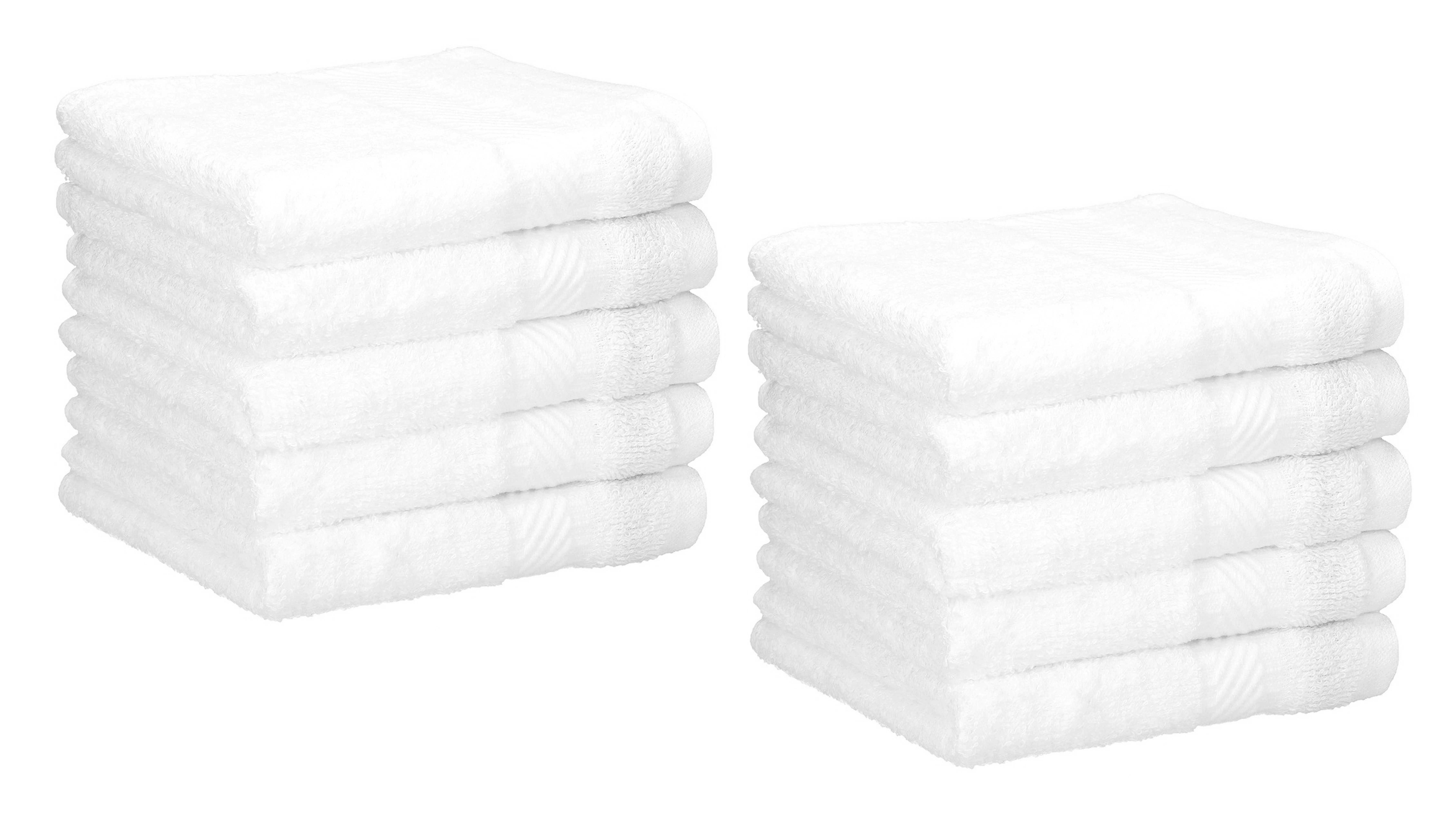 Betz Seiftücher-Set Palermo – 10 Stück, 100% Baumwolle, 30x30 Cm In Weiß & Apricot