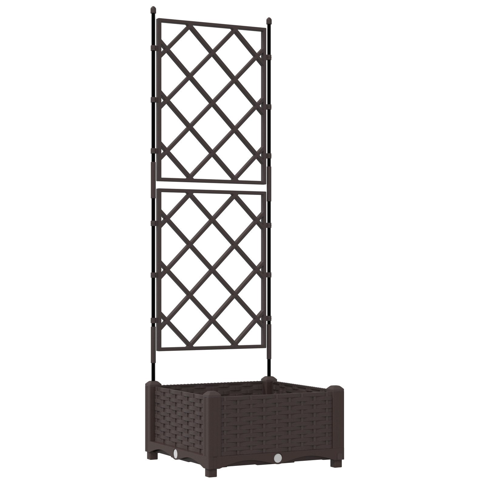 vidaXL Blumentopf Pflanzkasten mit Rankgitter Braun günstig online kaufen