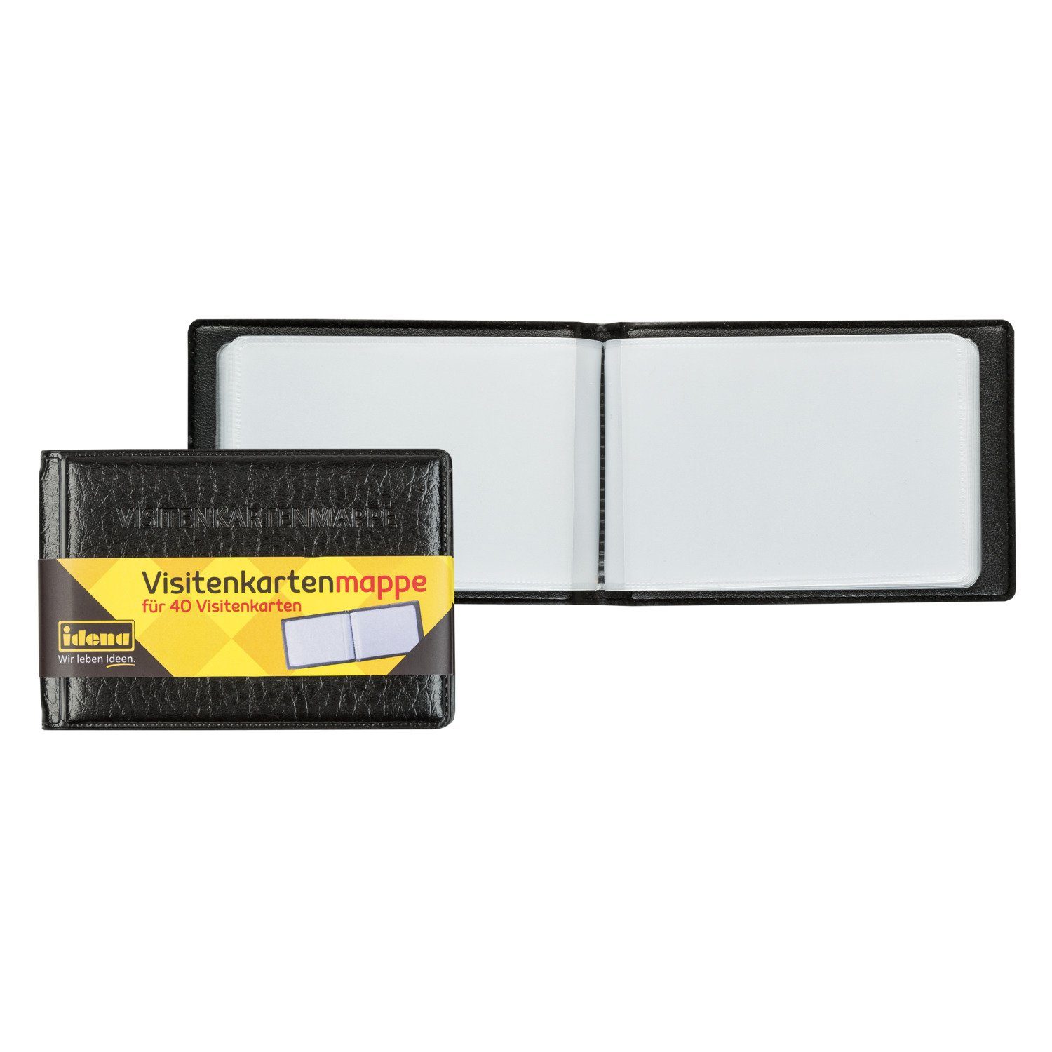 Visitenkarten Idena 11339 - Visitenkartenmappe, für 40 Karten, 10x7 cm, 1 Stück