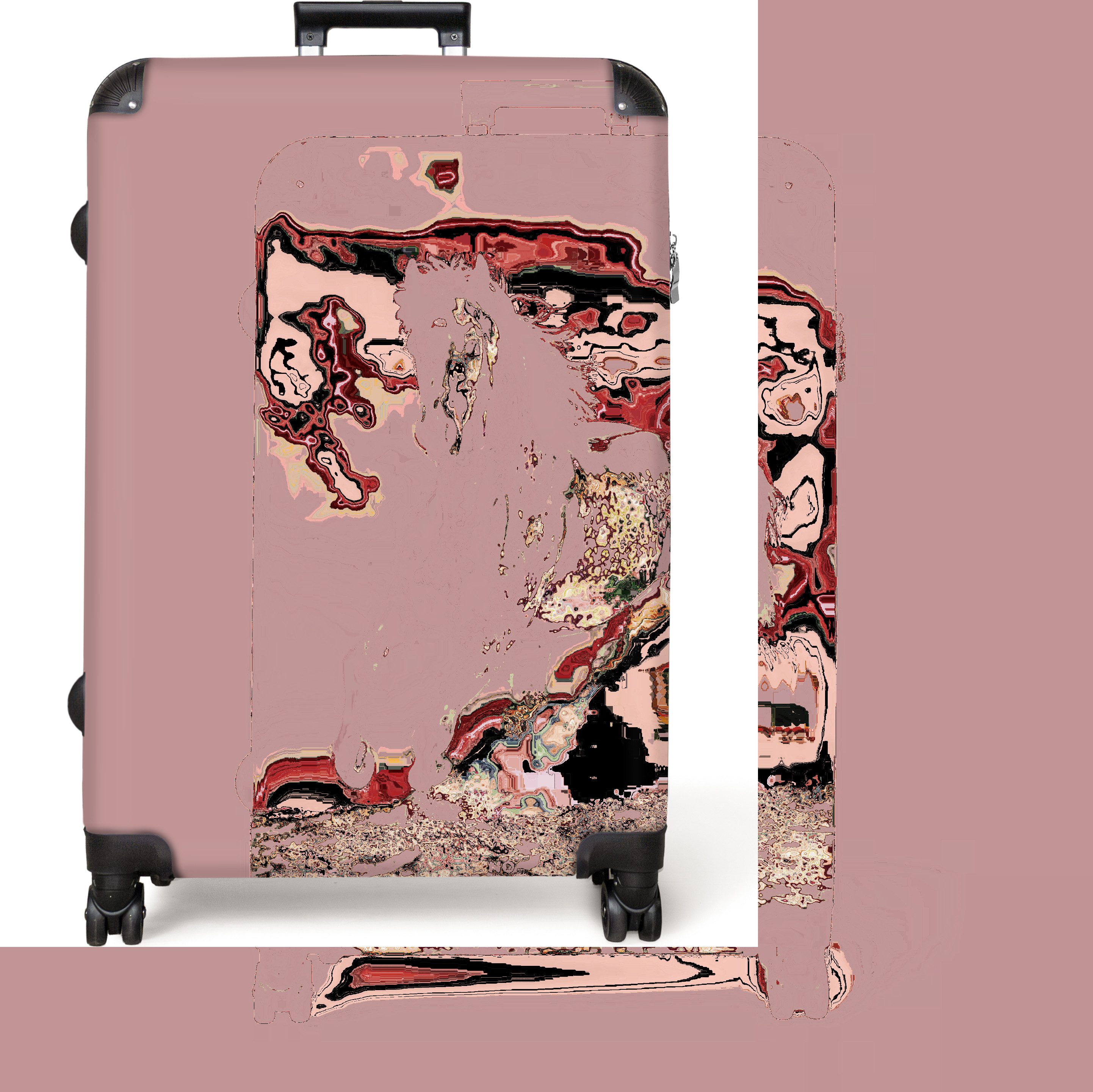 NoBoringSuitcases.com© Hartschalen-Trolley Pastell - Frau - günstig online kaufen