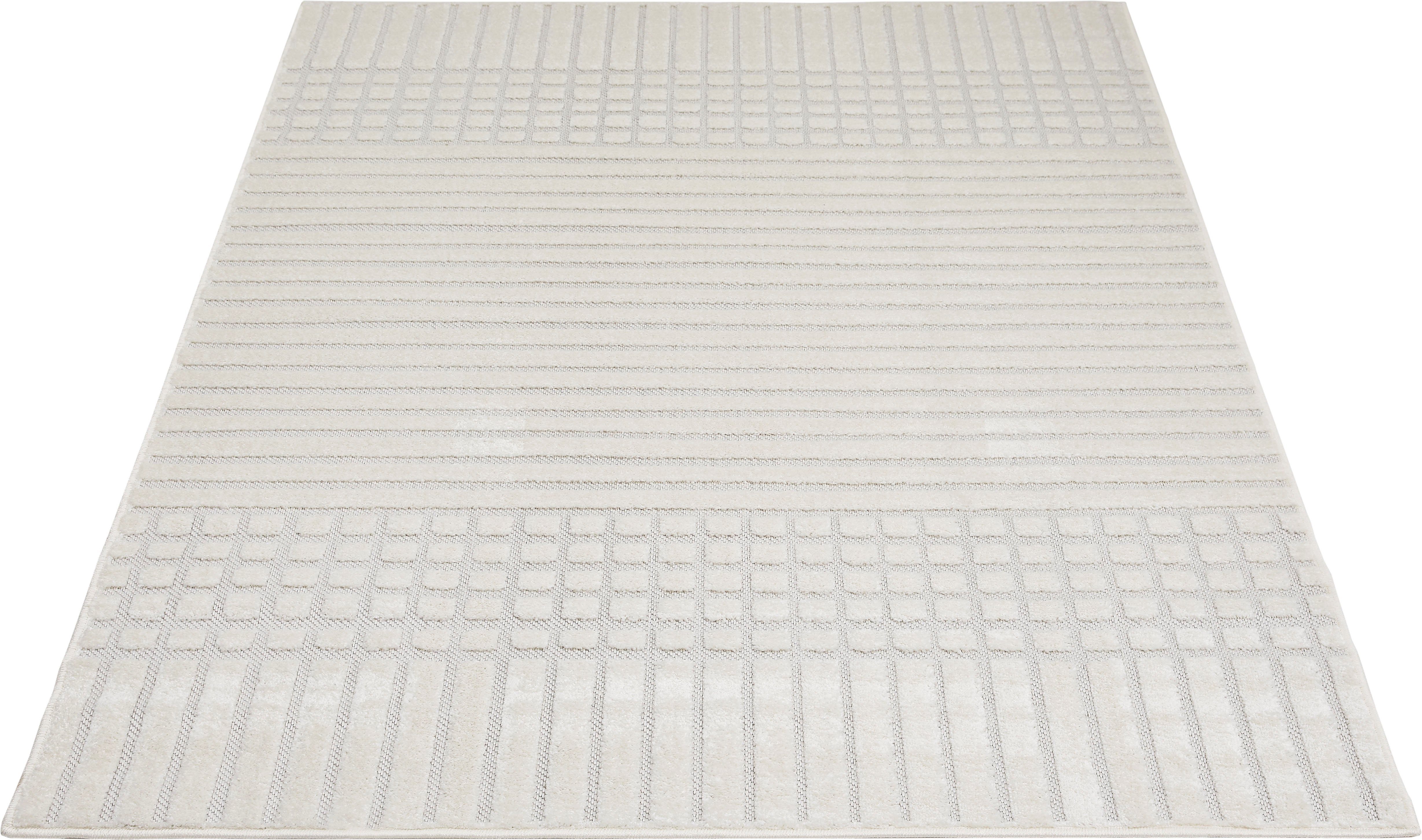 Teppich La Rochelle, Andiamo, rechteckig, Höhe: 7 mm, Boho-Skandinavischer Stil, Hoch-Tief Effekt, modern, Wohnzimmer creme