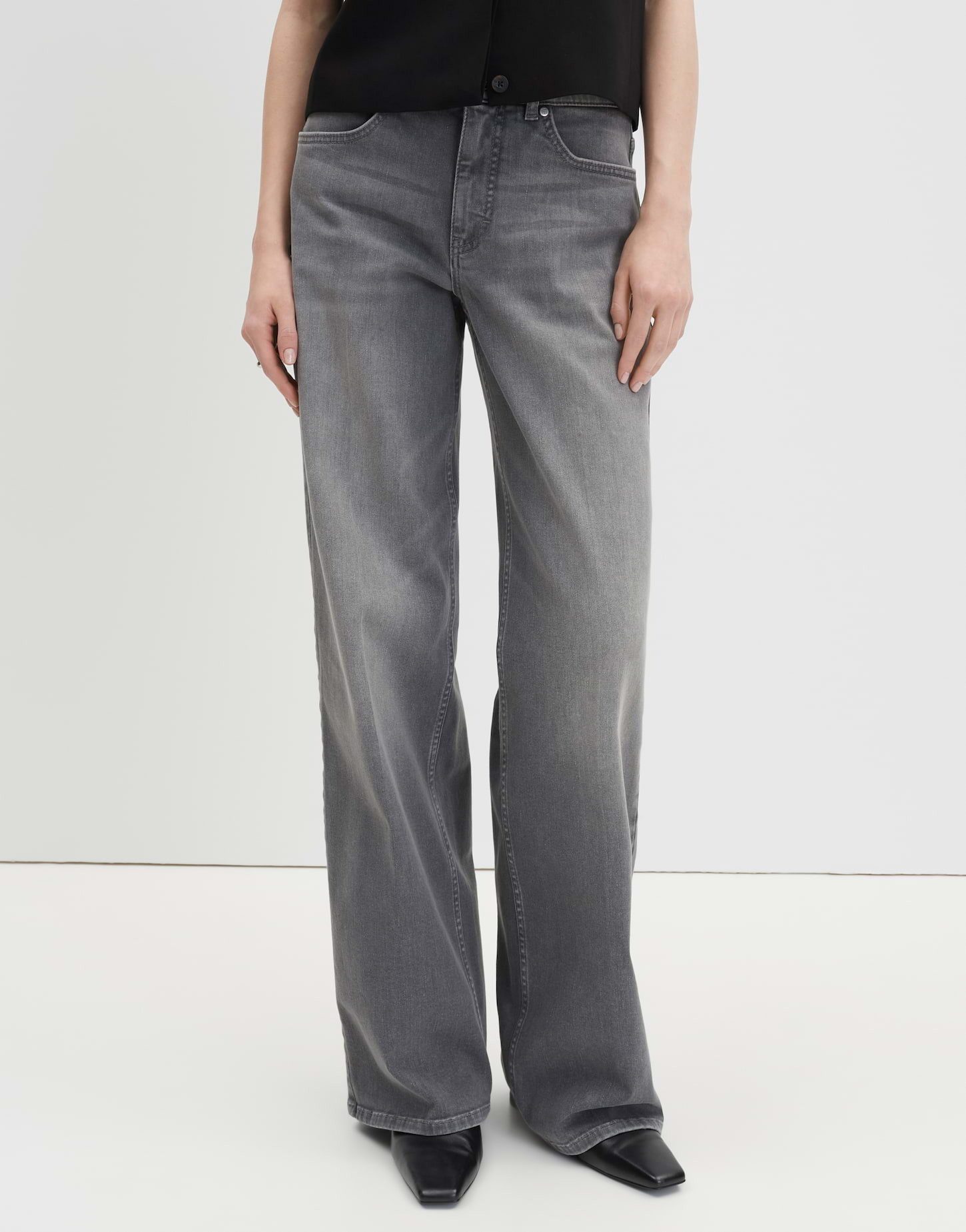 someday Weite Jeans Cellma iconic aus Lyocell-Denim 5-Pocket-Style mit dezenten Used-Effekten