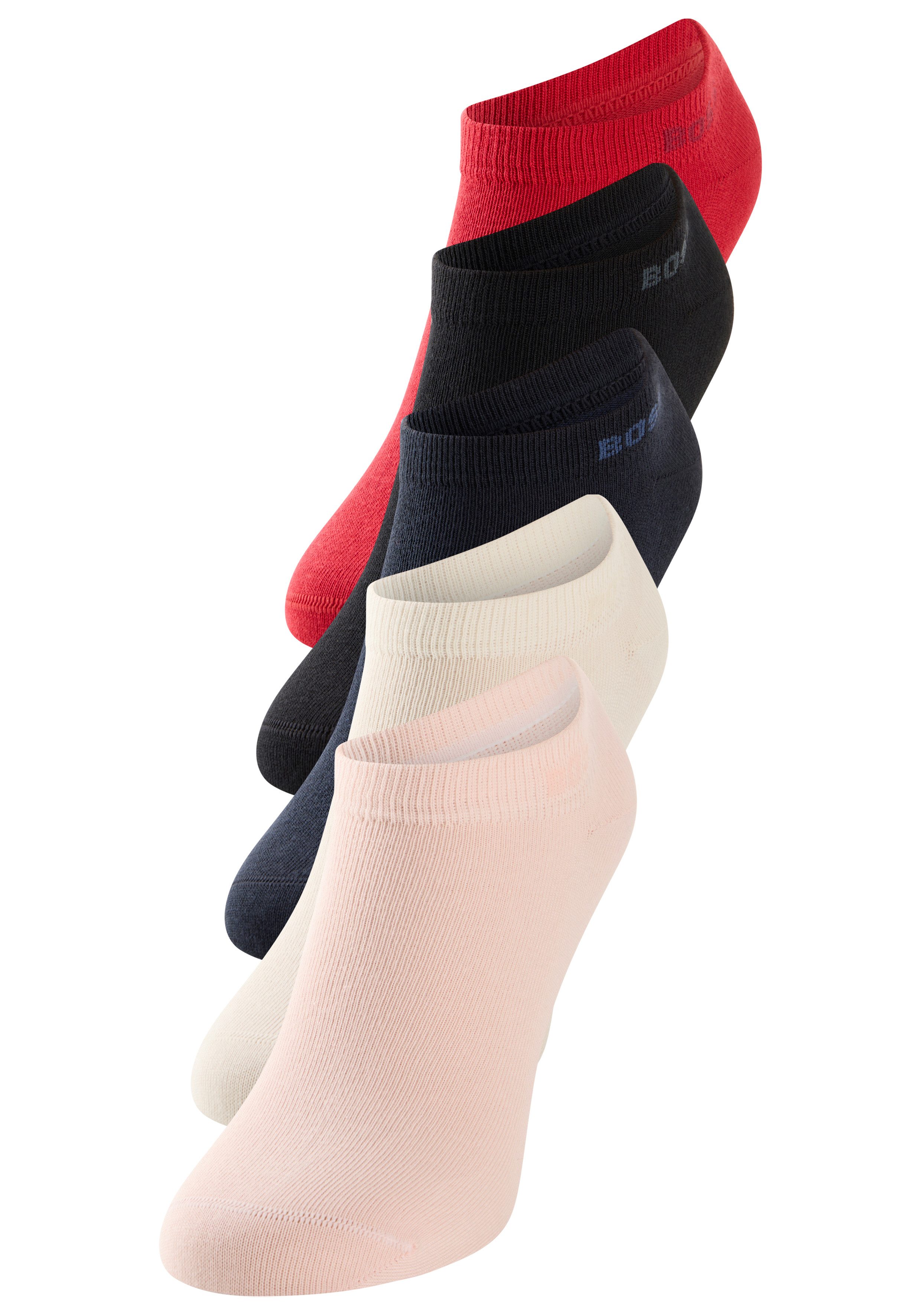 BOSS Sneakersocken 5P AS Logo CC W (Packung, 5-Paar, 5er) mit BOSS-Logoschriftzug