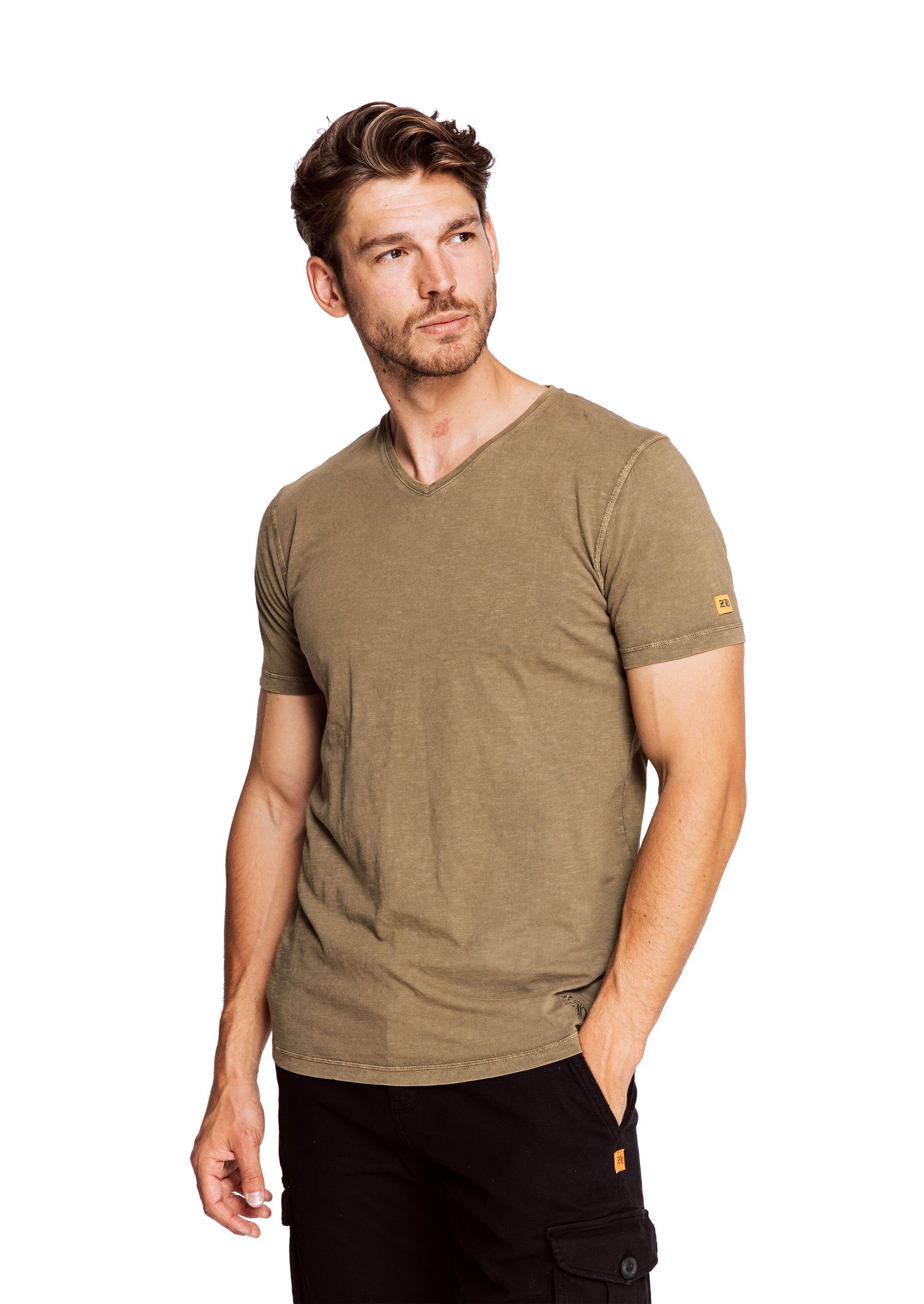Zhrill Longshirt T-Shirt DIEGO Olive (0-tlg)
